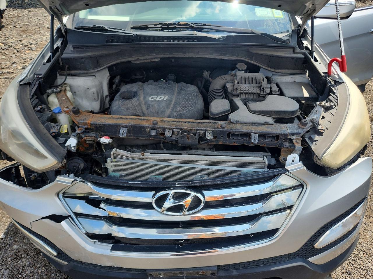 2013 Hyundai Santa Fe Sport 2.4l Silver vin: 5XYZUDLB4DG061271