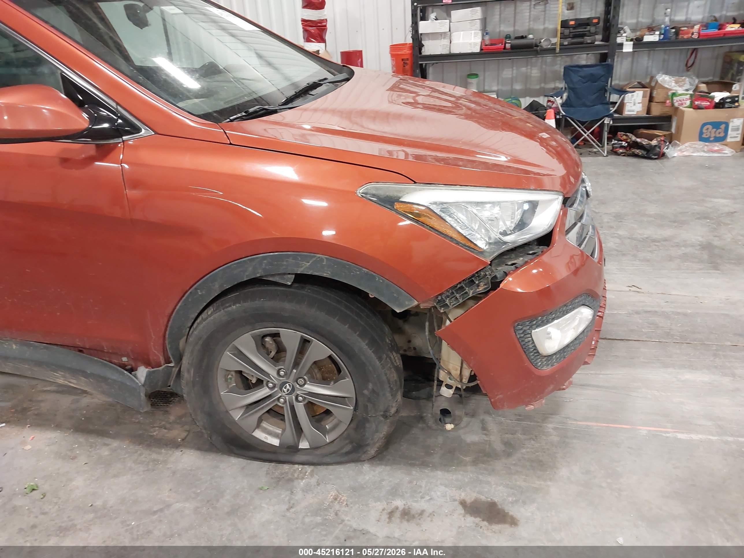 2013 Hyundai Santa Fe Sport Orange vin: 5XYZUDLB4DG123056