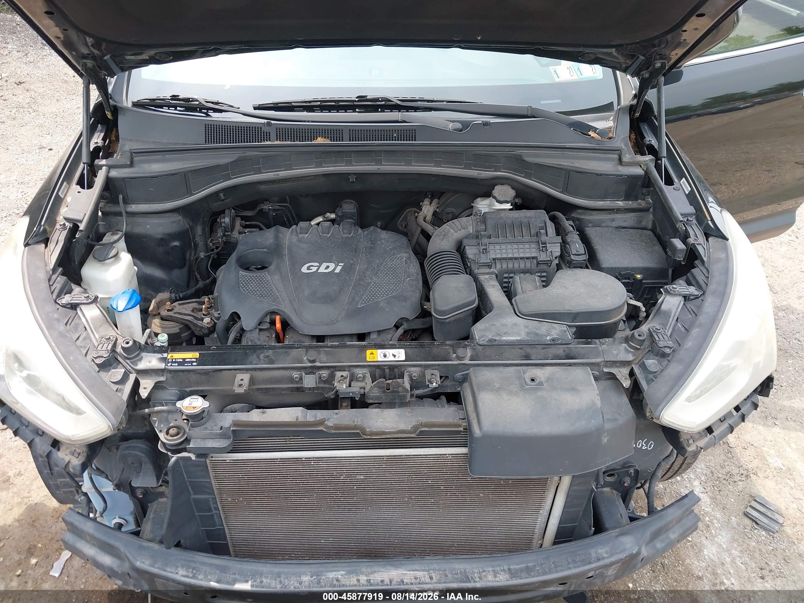 2014 Hyundai Santa Fe Sport 2.4l Black vin: 5XYZUDLB4EG177684