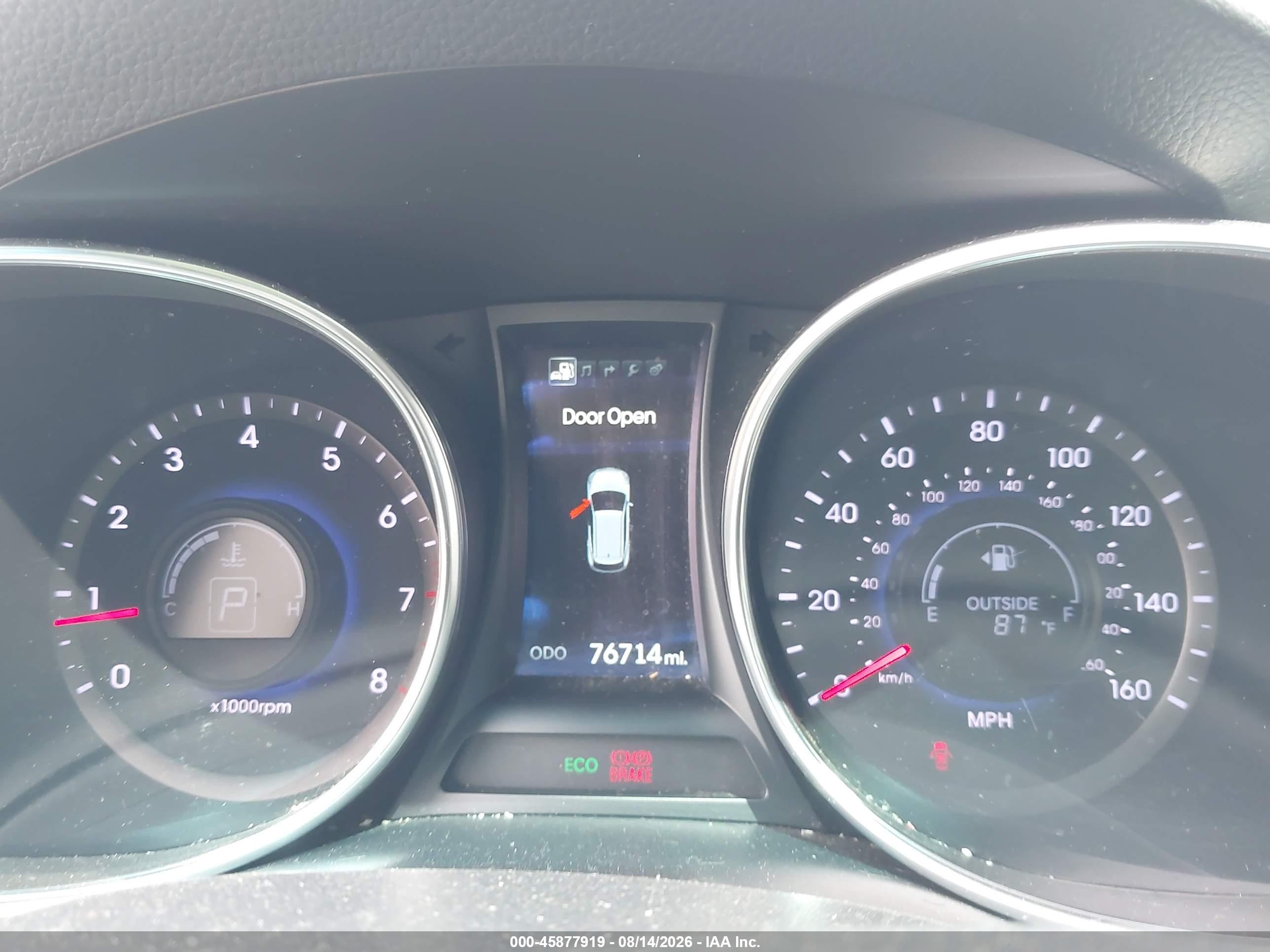 2014 Hyundai Santa Fe Sport 2.4l Black vin: 5XYZUDLB4EG177684