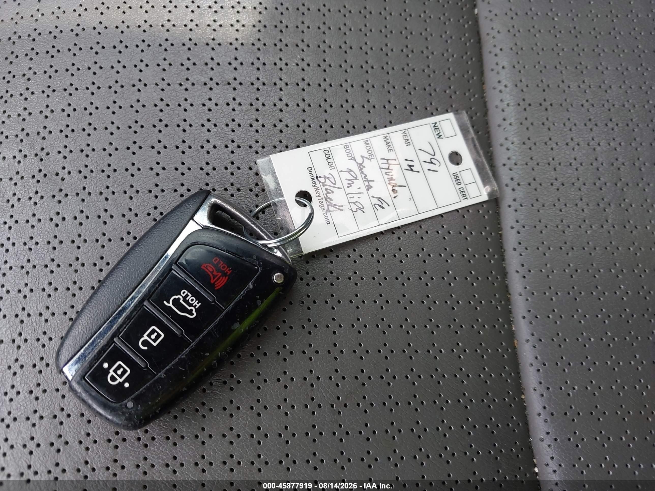 2014 Hyundai Santa Fe Sport 2.4l Black vin: 5XYZUDLB4EG177684