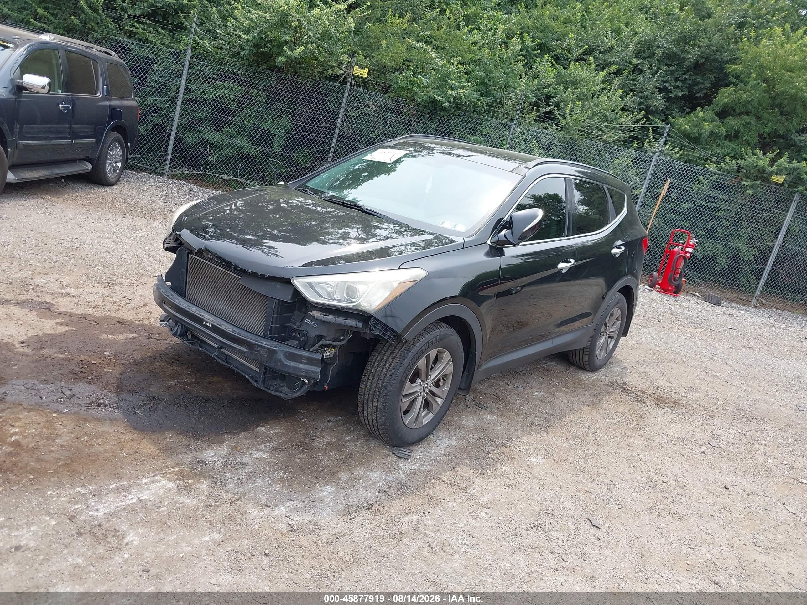 2014 Hyundai Santa Fe Sport 2.4l Black vin: 5XYZUDLB4EG177684