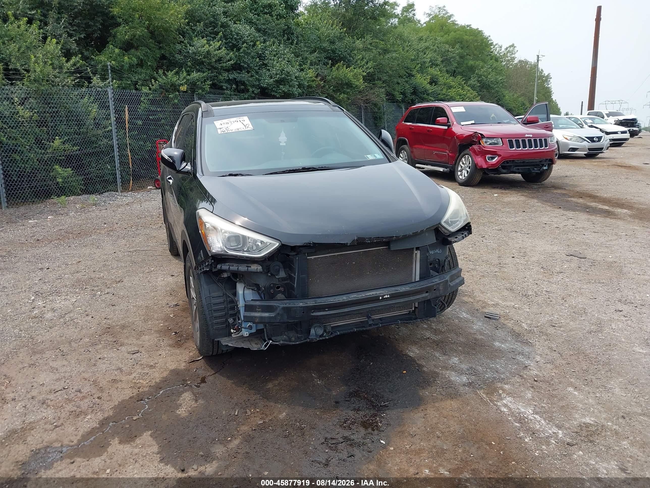 2014 Hyundai Santa Fe Sport 2.4l Black vin: 5XYZUDLB4EG177684