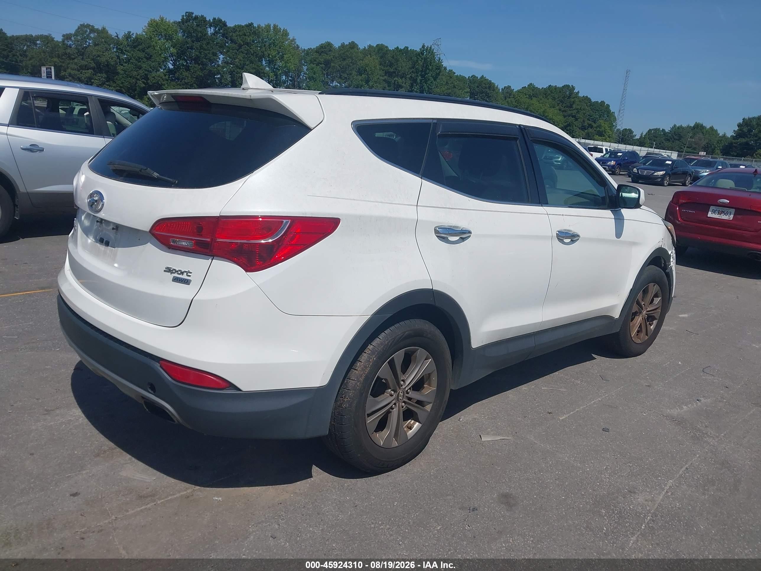 2014 Hyundai Santa Fe Sport 2.4l Белый vin: 5XYZUDLB4EG194730