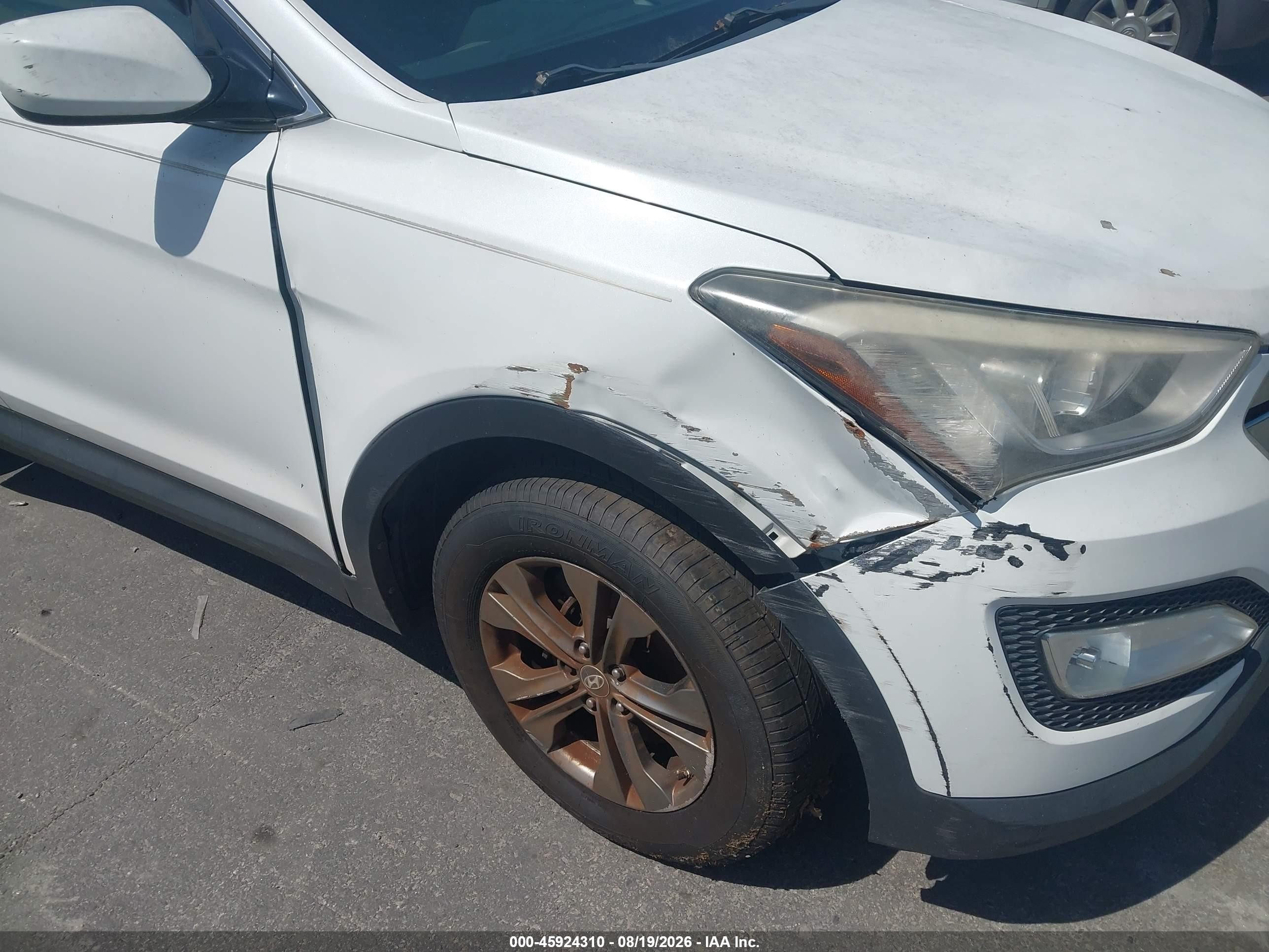 2014 Hyundai Santa Fe Sport 2.4l Белый vin: 5XYZUDLB4EG194730