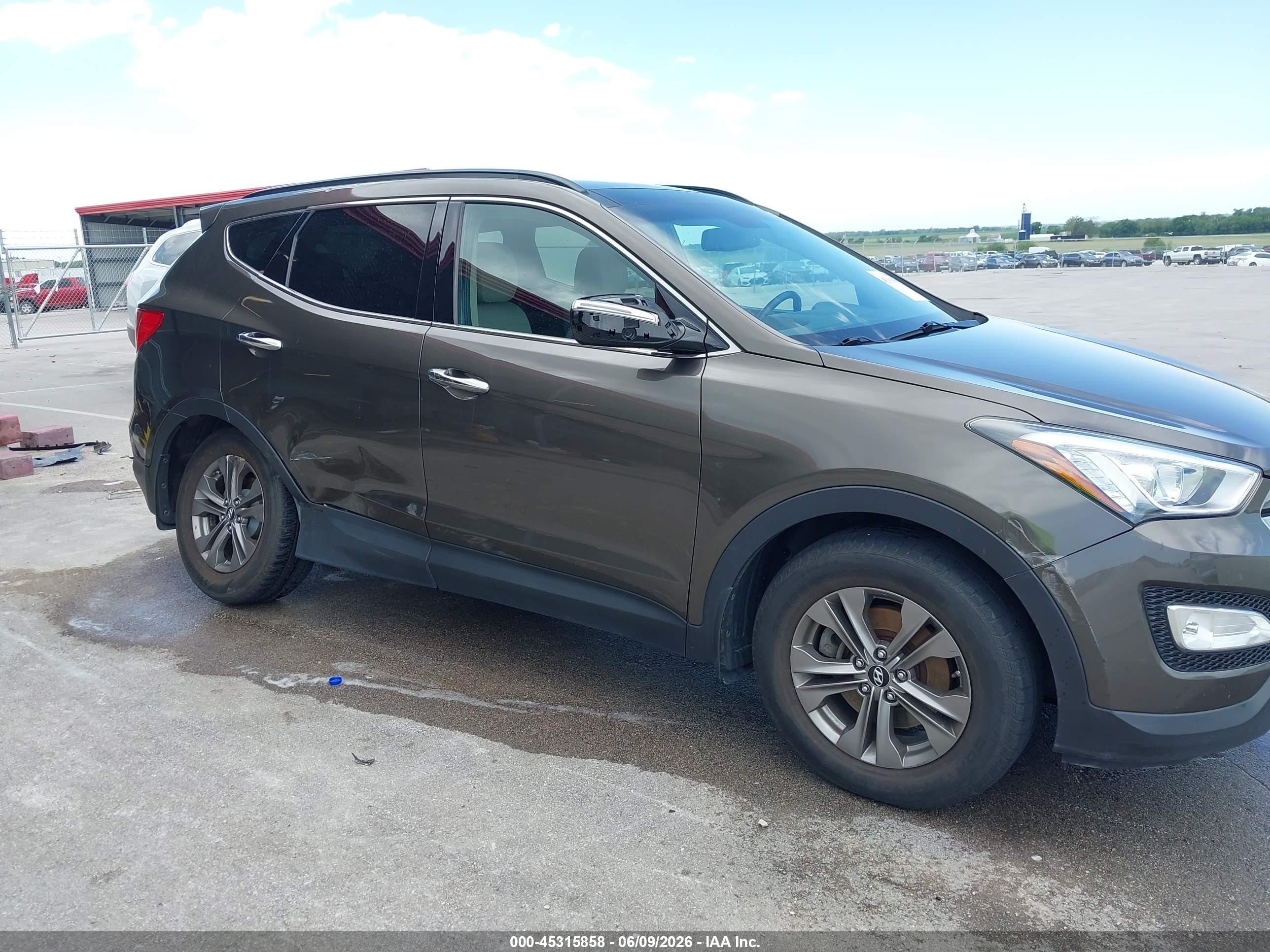 2014 Hyundai Santa Fe Sport 2.4l Brown vin: 5XYZUDLB4EG216631