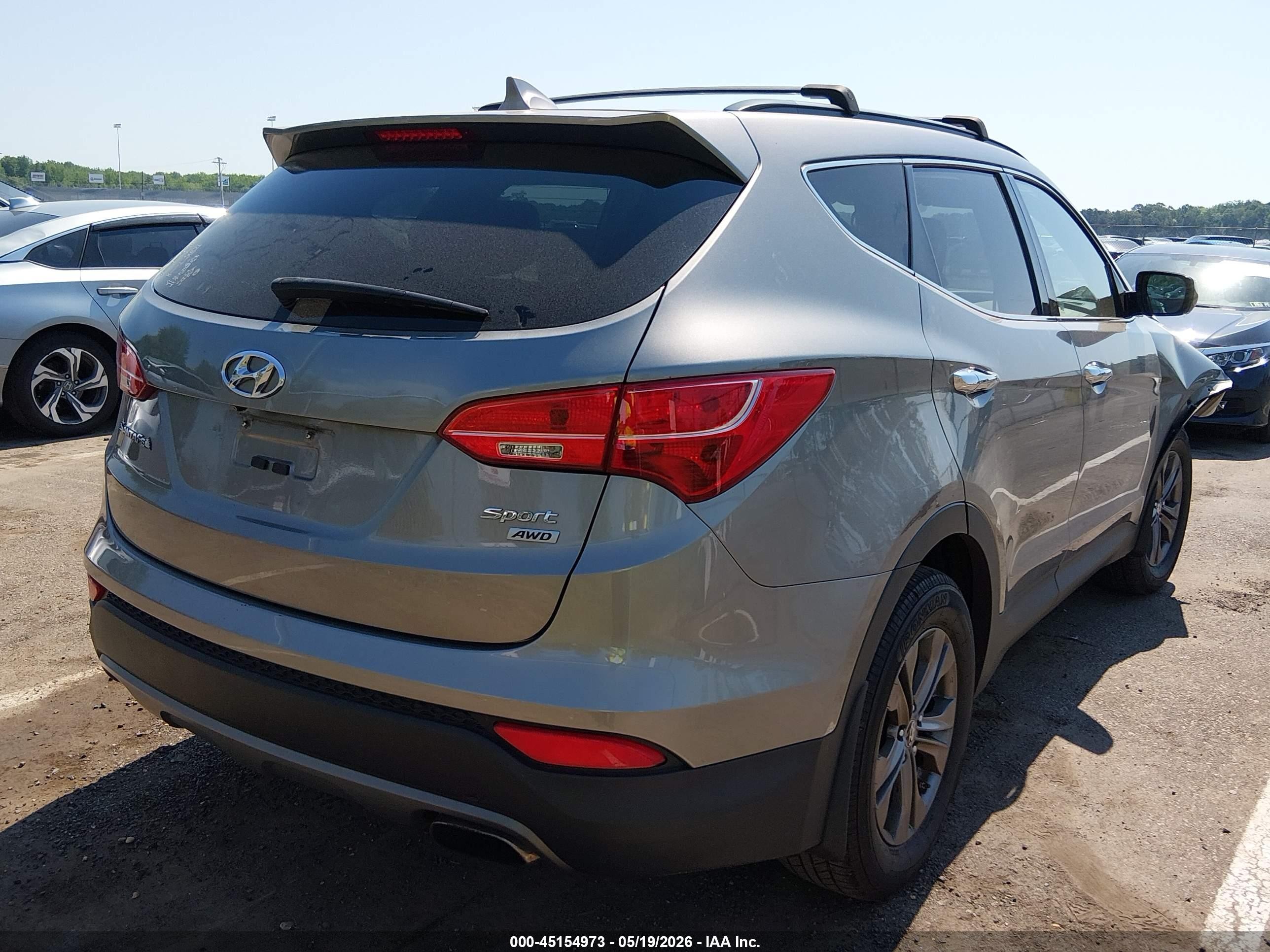 2014 Hyundai Santa Fe Sport 2.4l Gray vin: 5XYZUDLB4EG224065