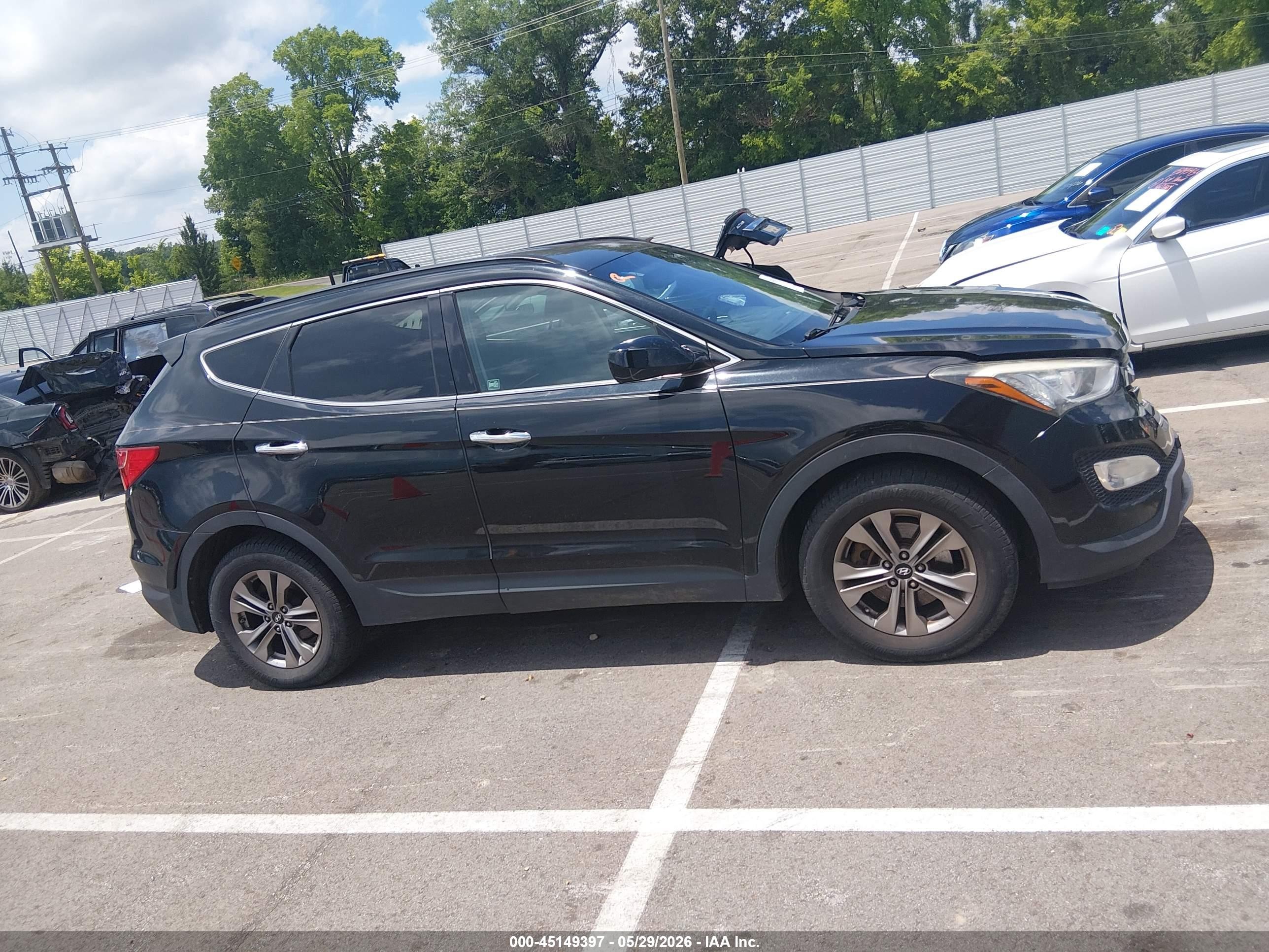 2016 Hyundai Santa Fe Sport 2.4l Black vin: 5XYZUDLB4GG379556