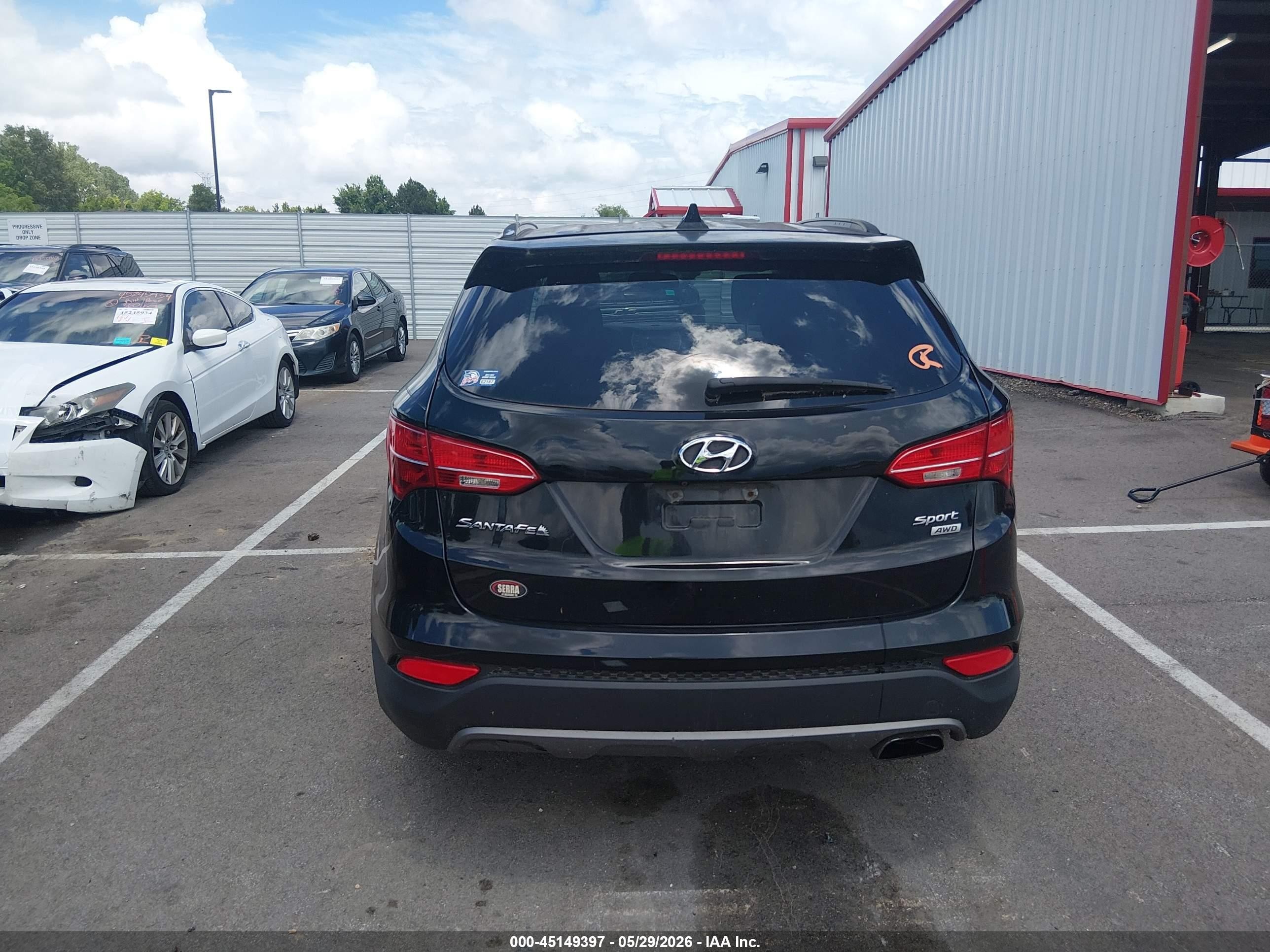 2016 Hyundai Santa Fe Sport 2.4l Black vin: 5XYZUDLB4GG379556