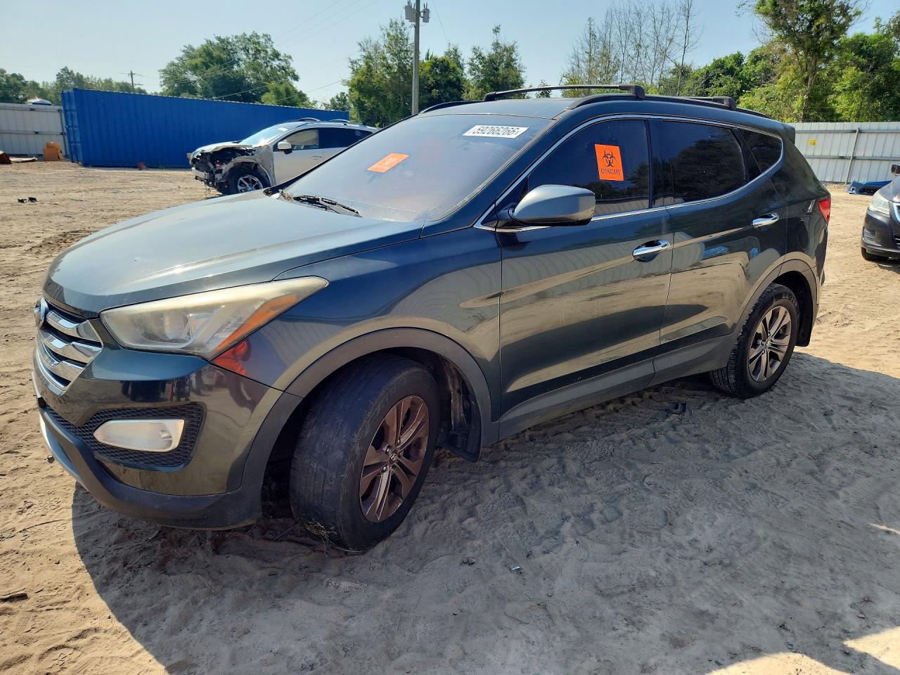 2013 Hyundai Santa Fe Sport 2.4l Green vin: 5XYZUDLB5DG112082