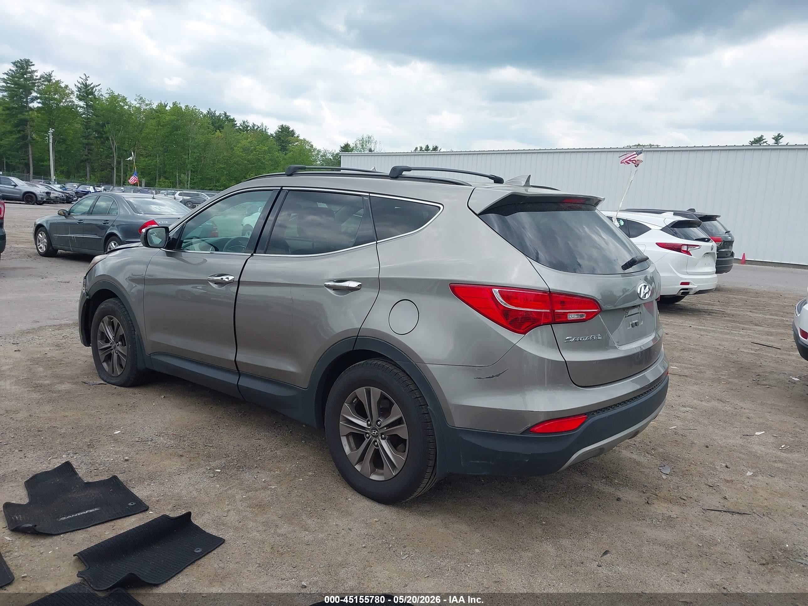 2013 Hyundai Santa Fe Sport Gray vin: 5XYZUDLB5DG122272