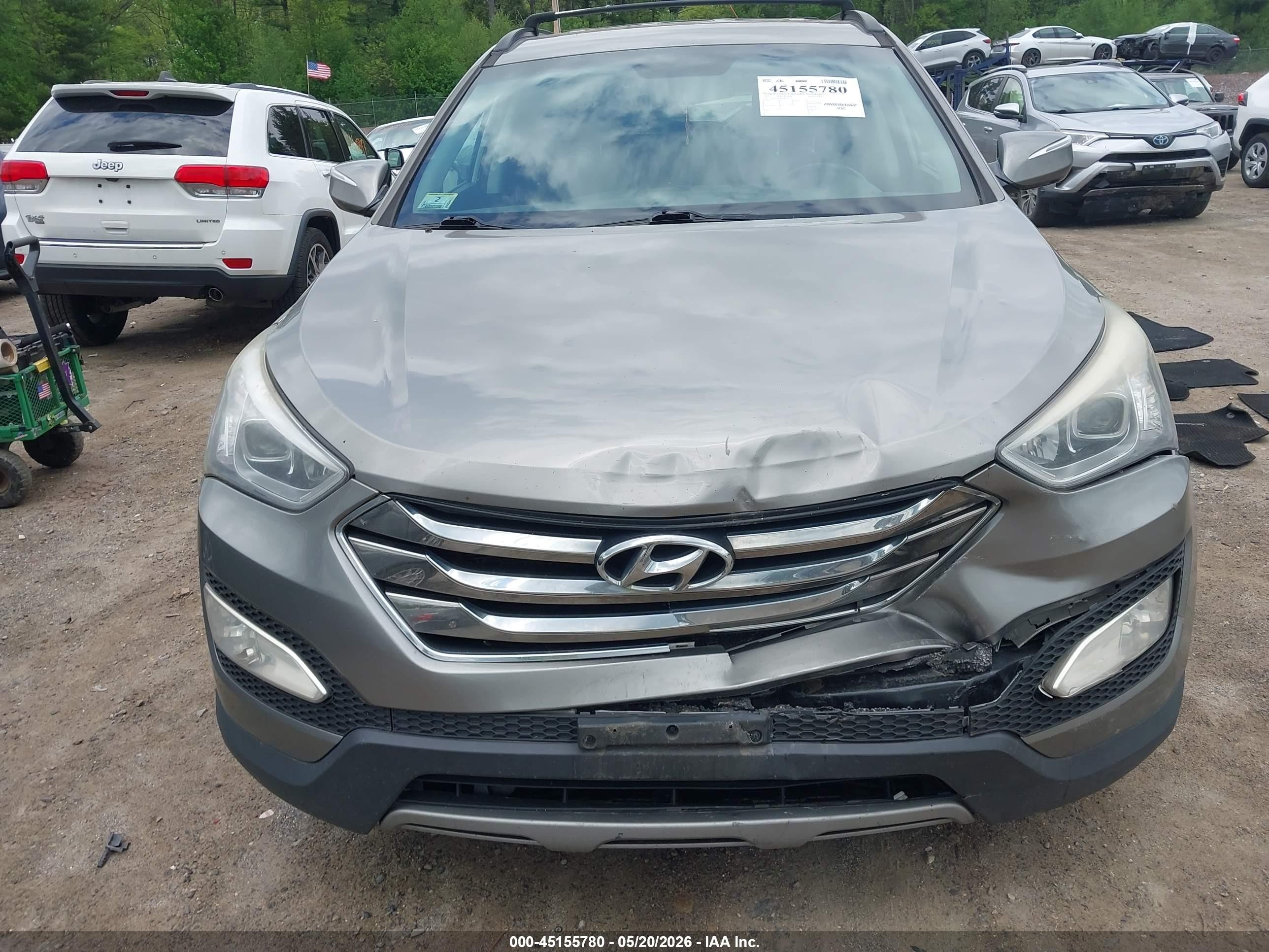2013 Hyundai Santa Fe Sport Gray vin: 5XYZUDLB5DG122272