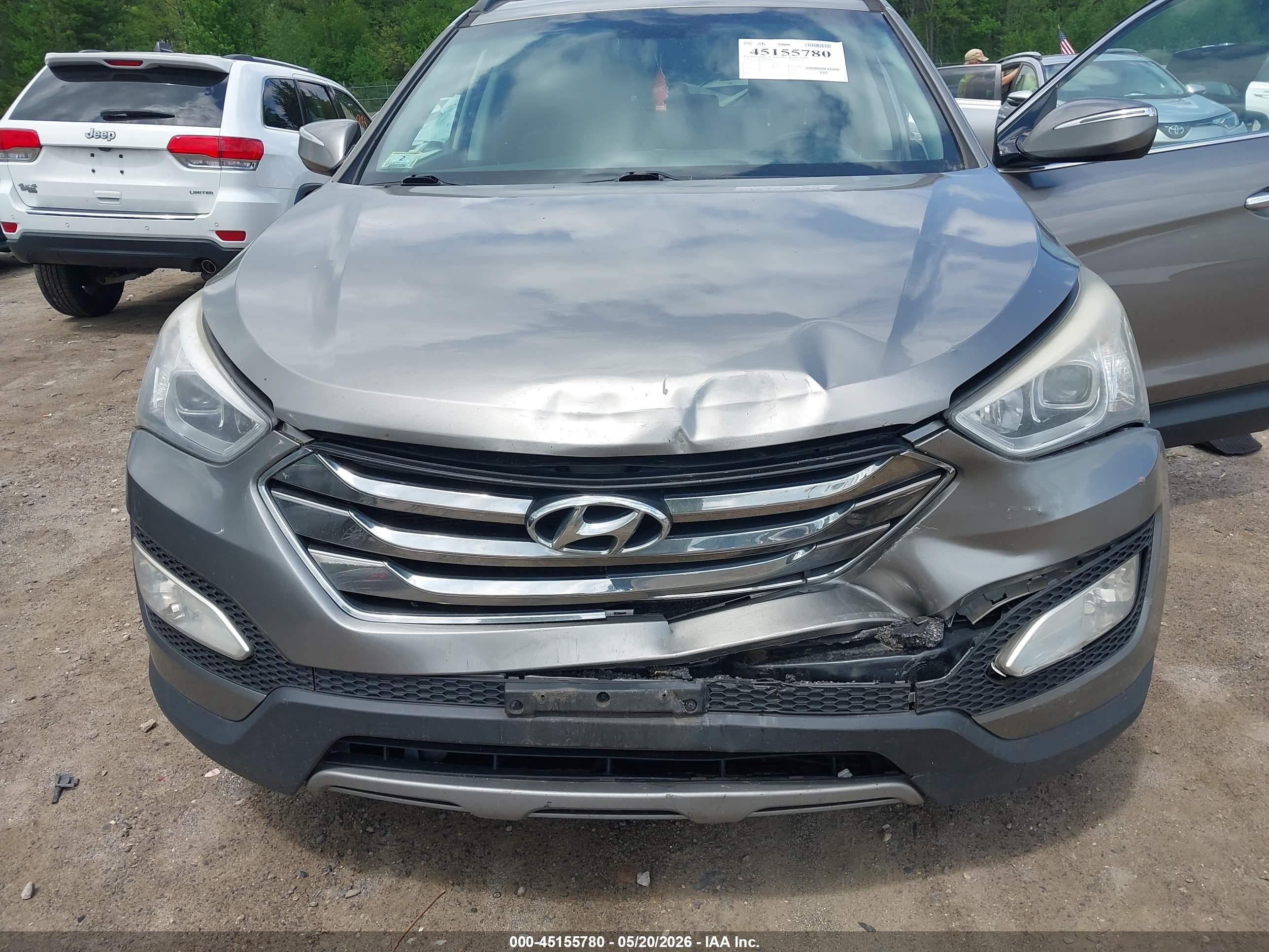 2013 Hyundai Santa Fe Sport Gray vin: 5XYZUDLB5DG122272