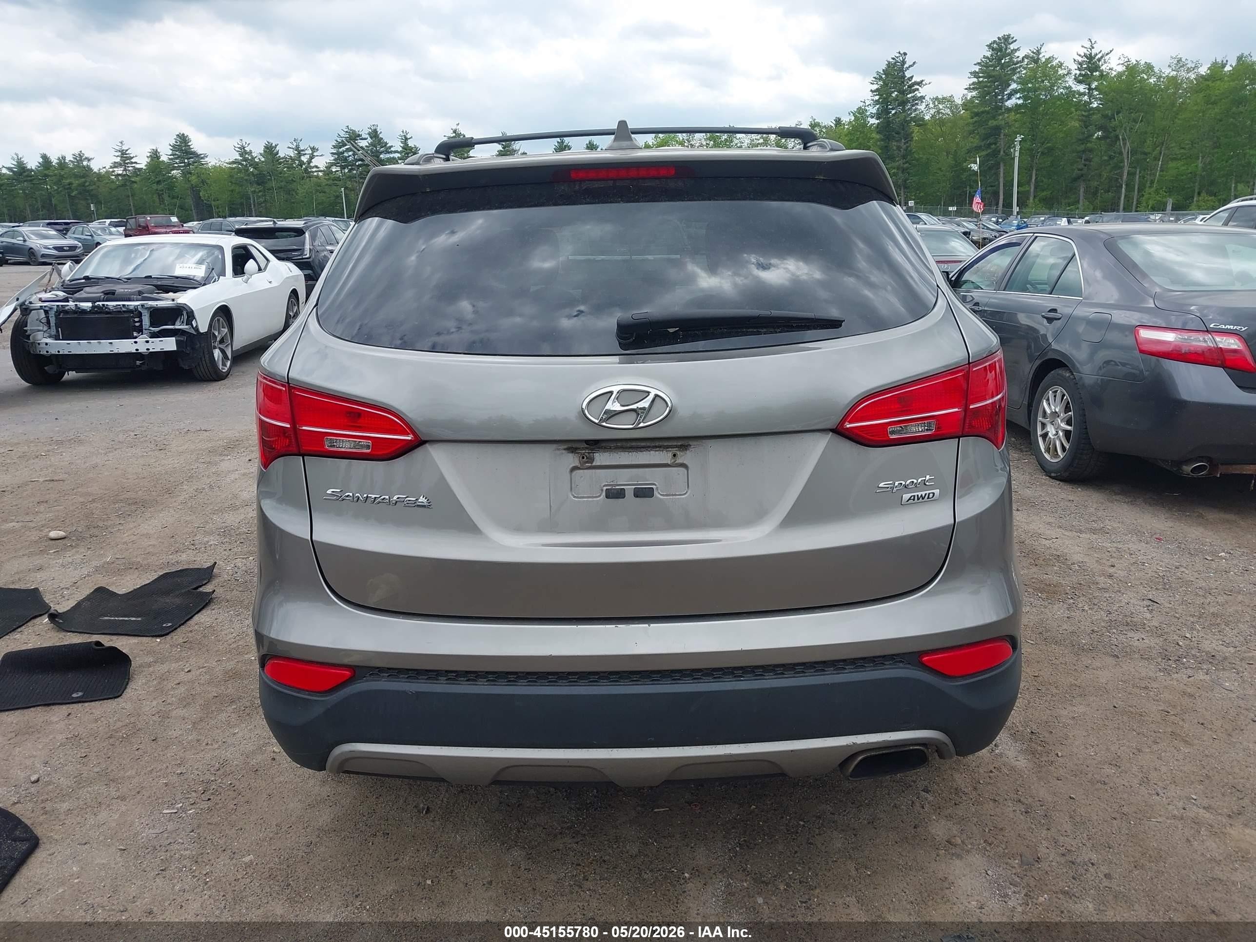 2013 Hyundai Santa Fe Sport Gray vin: 5XYZUDLB5DG122272