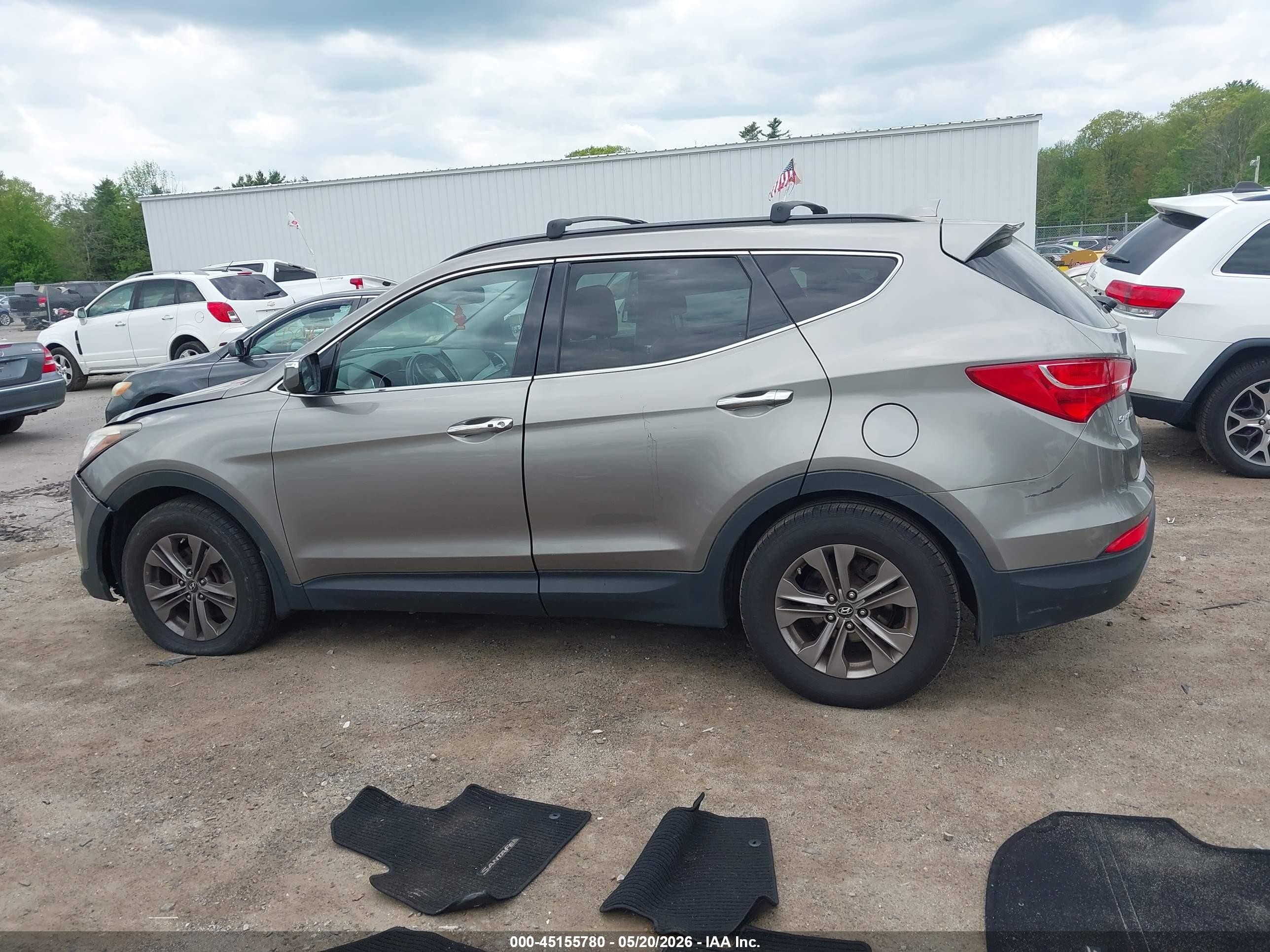 2013 Hyundai Santa Fe Sport Gray vin: 5XYZUDLB5DG122272