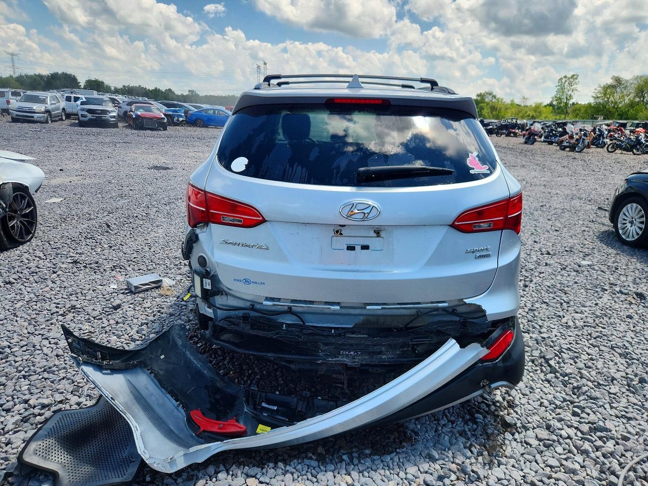 2014 Hyundai Santa Fe Sport 2.4l Silver vin: 5XYZUDLB5EG142328