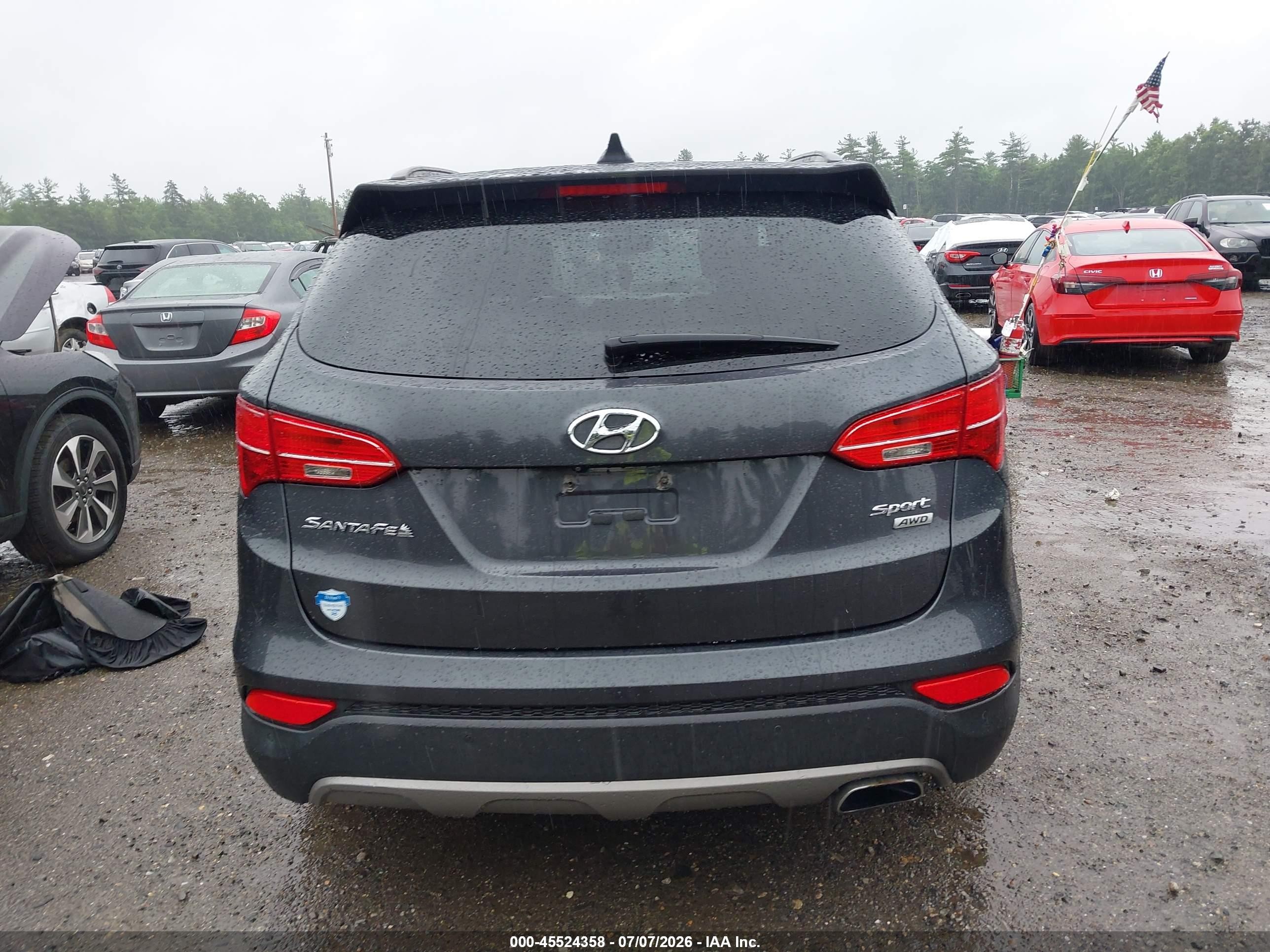 2015 Hyundai Santa Fe Sport 2.4l Gray vin: 5XYZUDLB5FG298029
