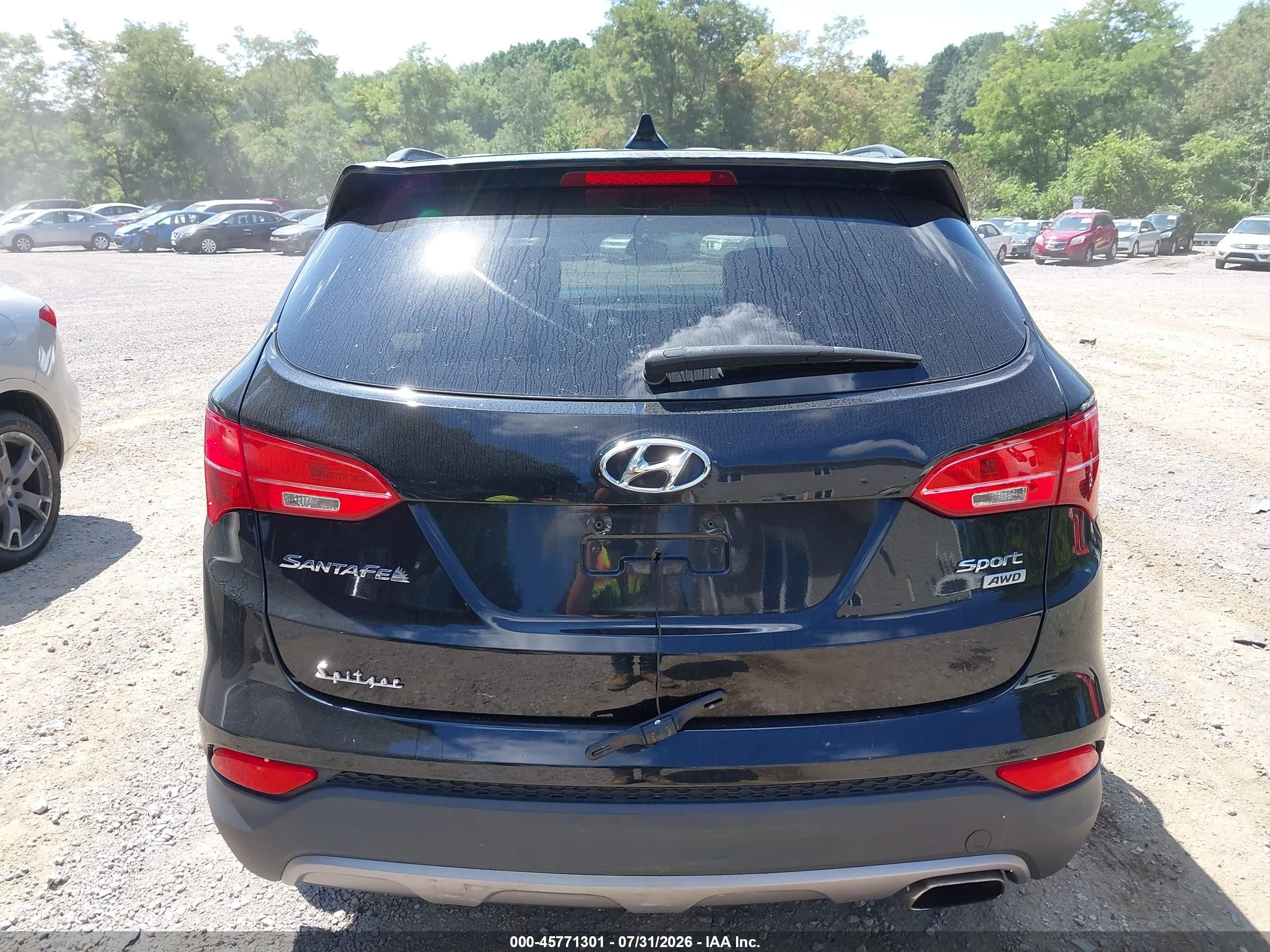 2013 Hyundai Santa Fe Sport Black vin: 5XYZUDLB6DG010645