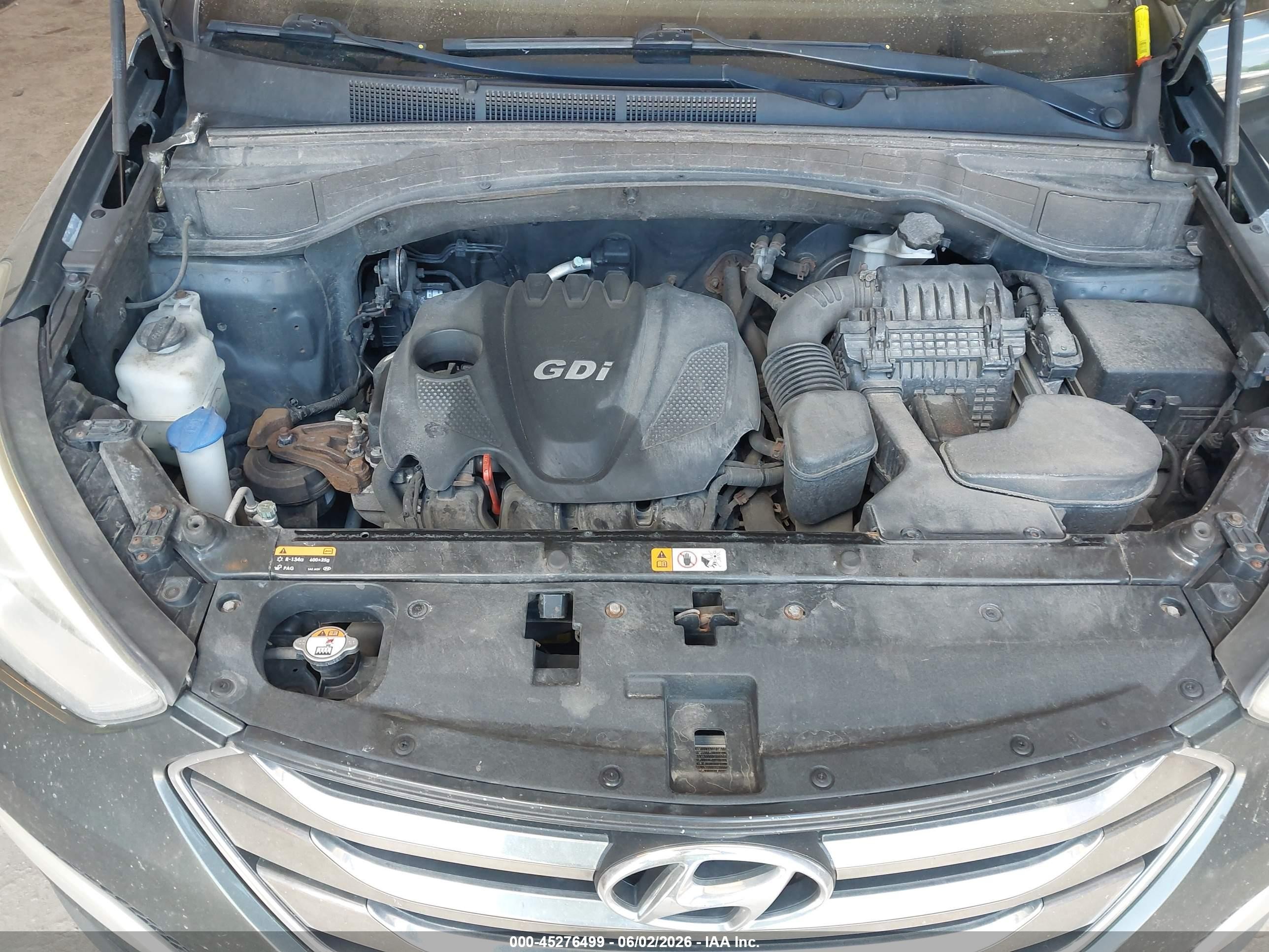 2013 Hyundai Santa Fe Sport Gray vin: 5XYZUDLB6DG083675