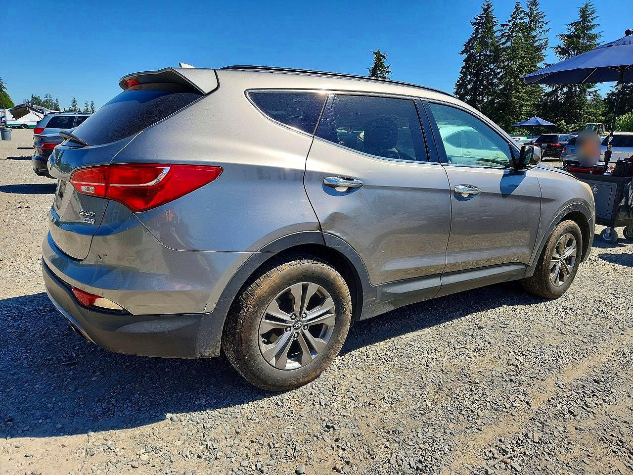2014 Hyundai Santa Fe Sport 2.4l Silver vin: 5XYZUDLB6EG129152