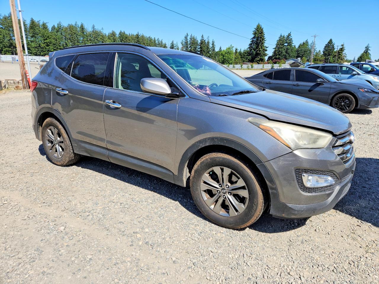2014 Hyundai Santa Fe Sport 2.4l Silver vin: 5XYZUDLB6EG129152
