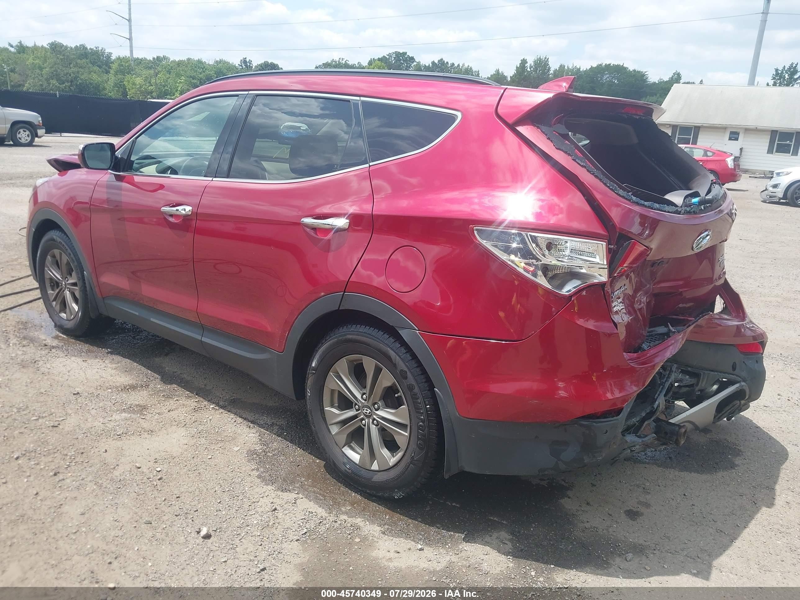 2014 Hyundai Santa Fe Sport 2.4l Red vin: 5XYZUDLB6EG137168