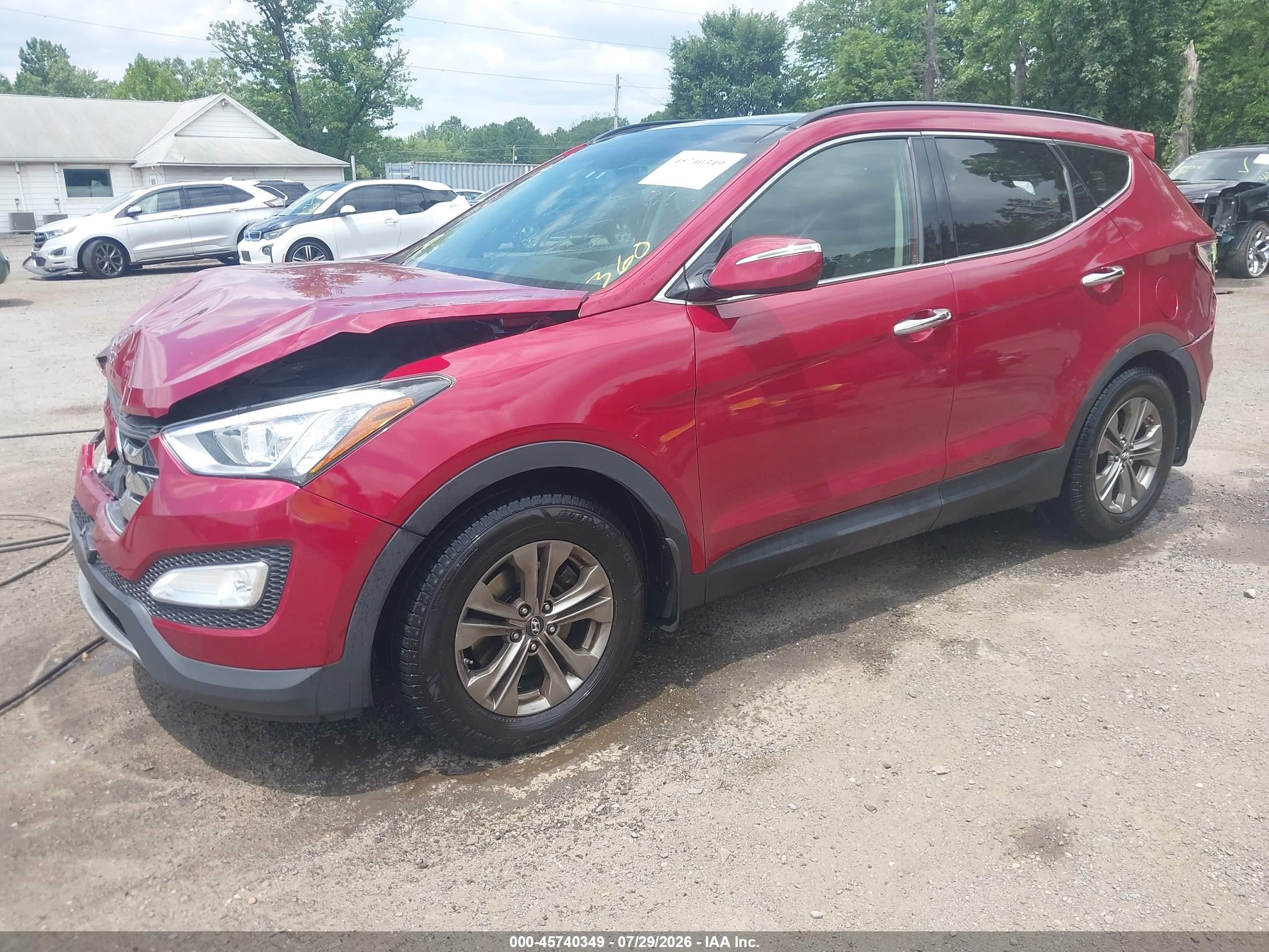 2014 Hyundai Santa Fe Sport 2.4l Red vin: 5XYZUDLB6EG137168