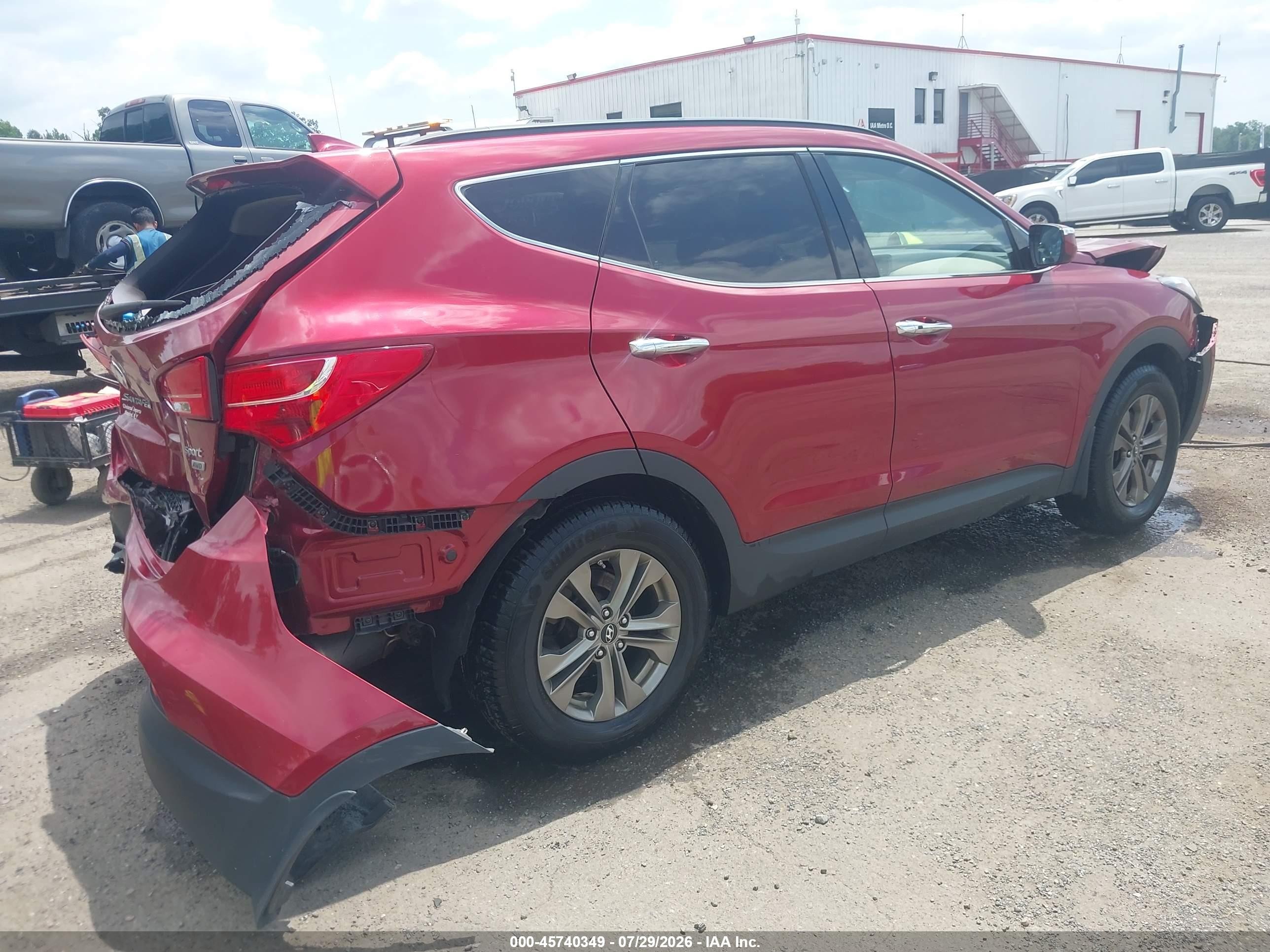 2014 Hyundai Santa Fe Sport 2.4l Red vin: 5XYZUDLB6EG137168