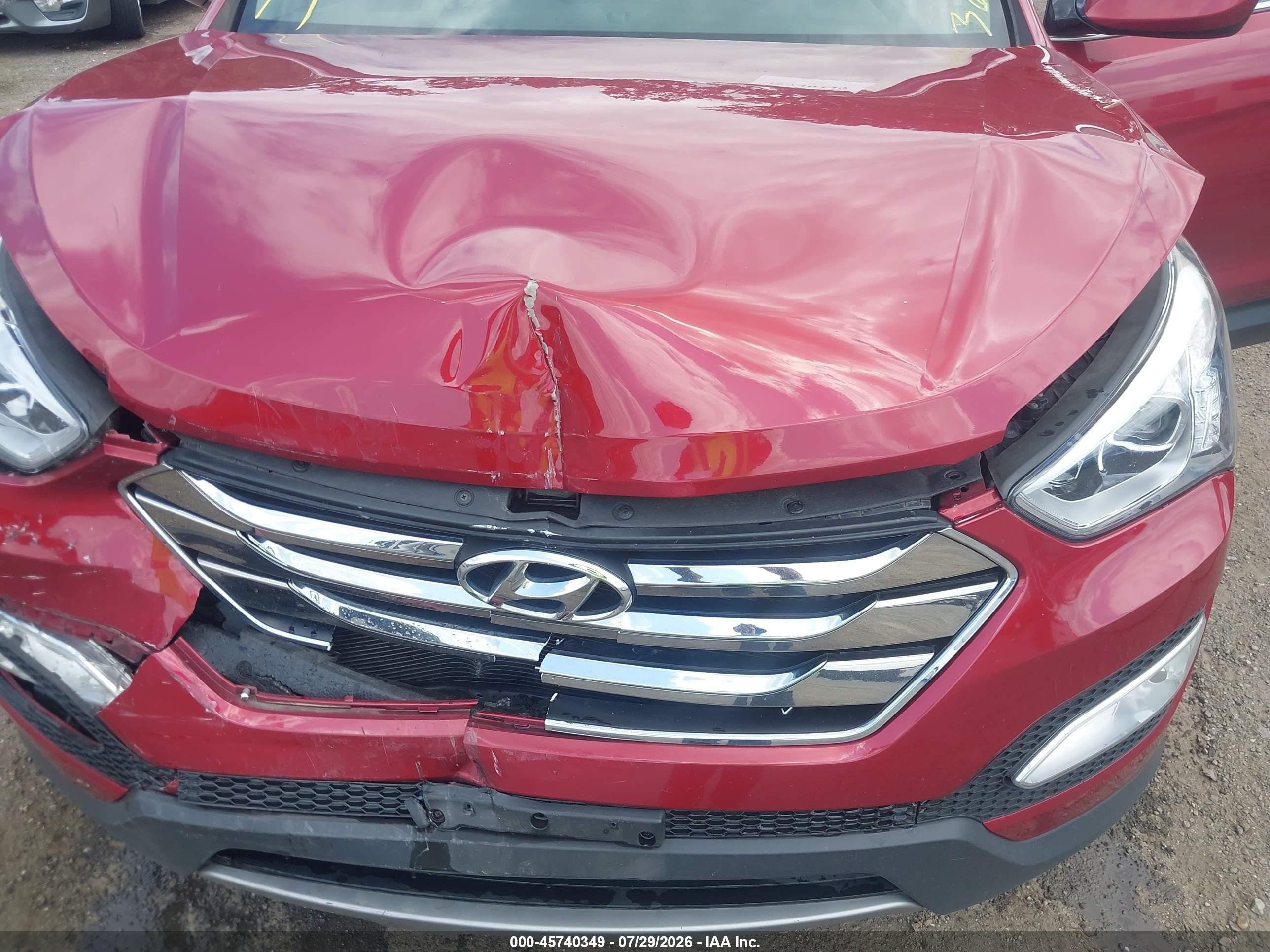 2014 Hyundai Santa Fe Sport 2.4l Red vin: 5XYZUDLB6EG137168