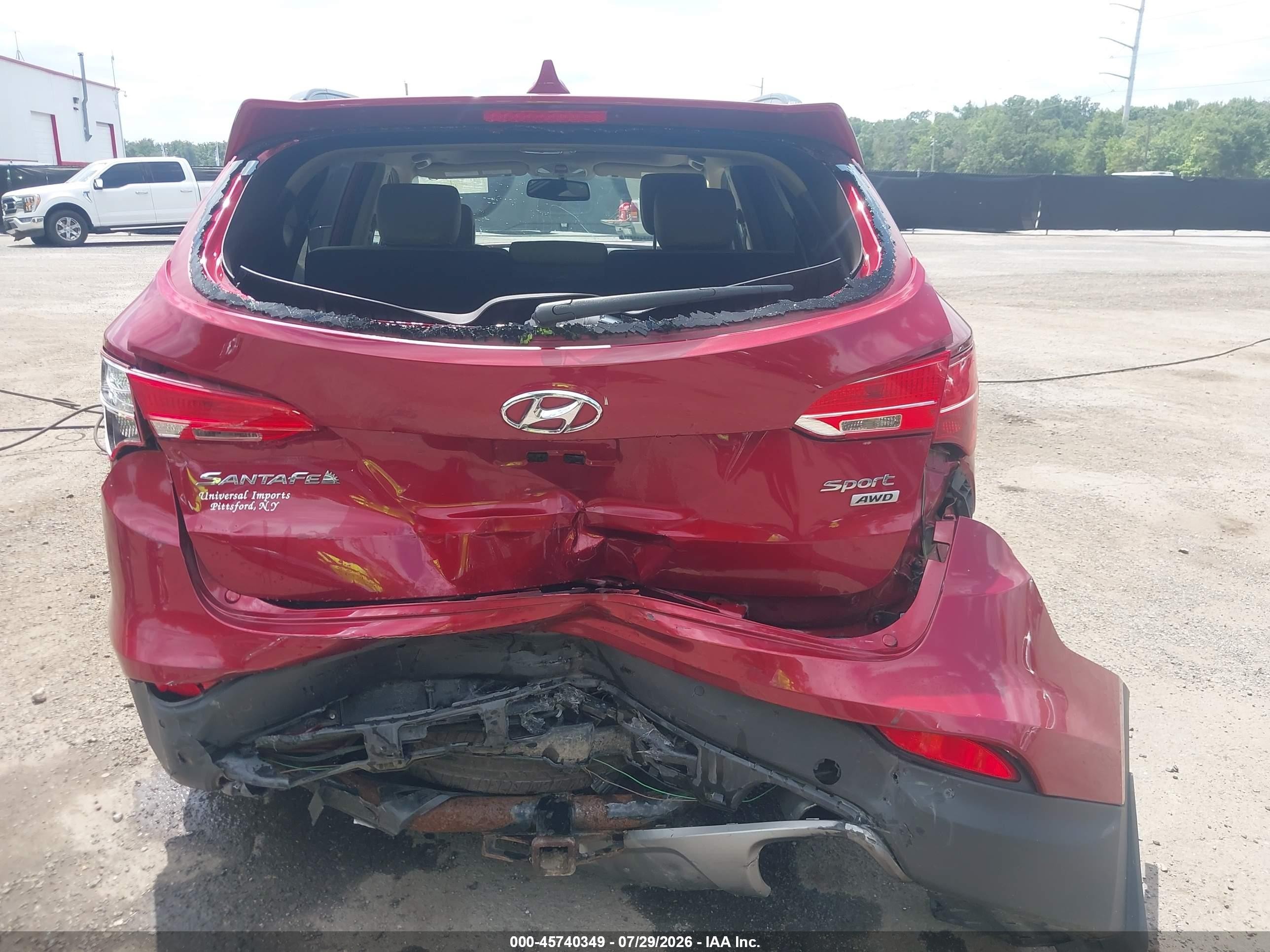 2014 Hyundai Santa Fe Sport 2.4l Red vin: 5XYZUDLB6EG137168