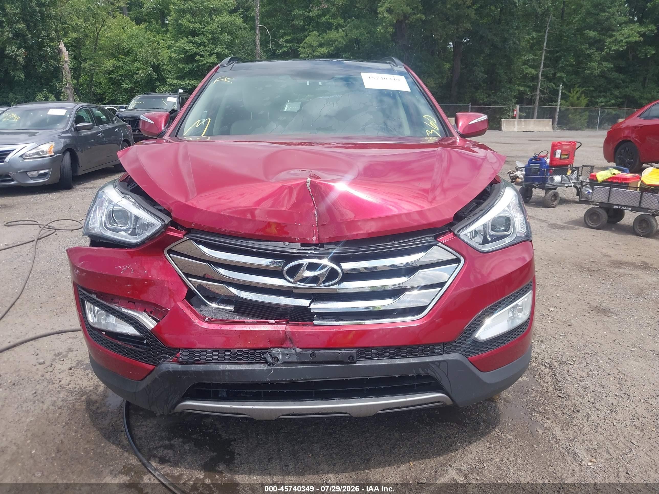2014 Hyundai Santa Fe Sport 2.4l Red vin: 5XYZUDLB6EG137168