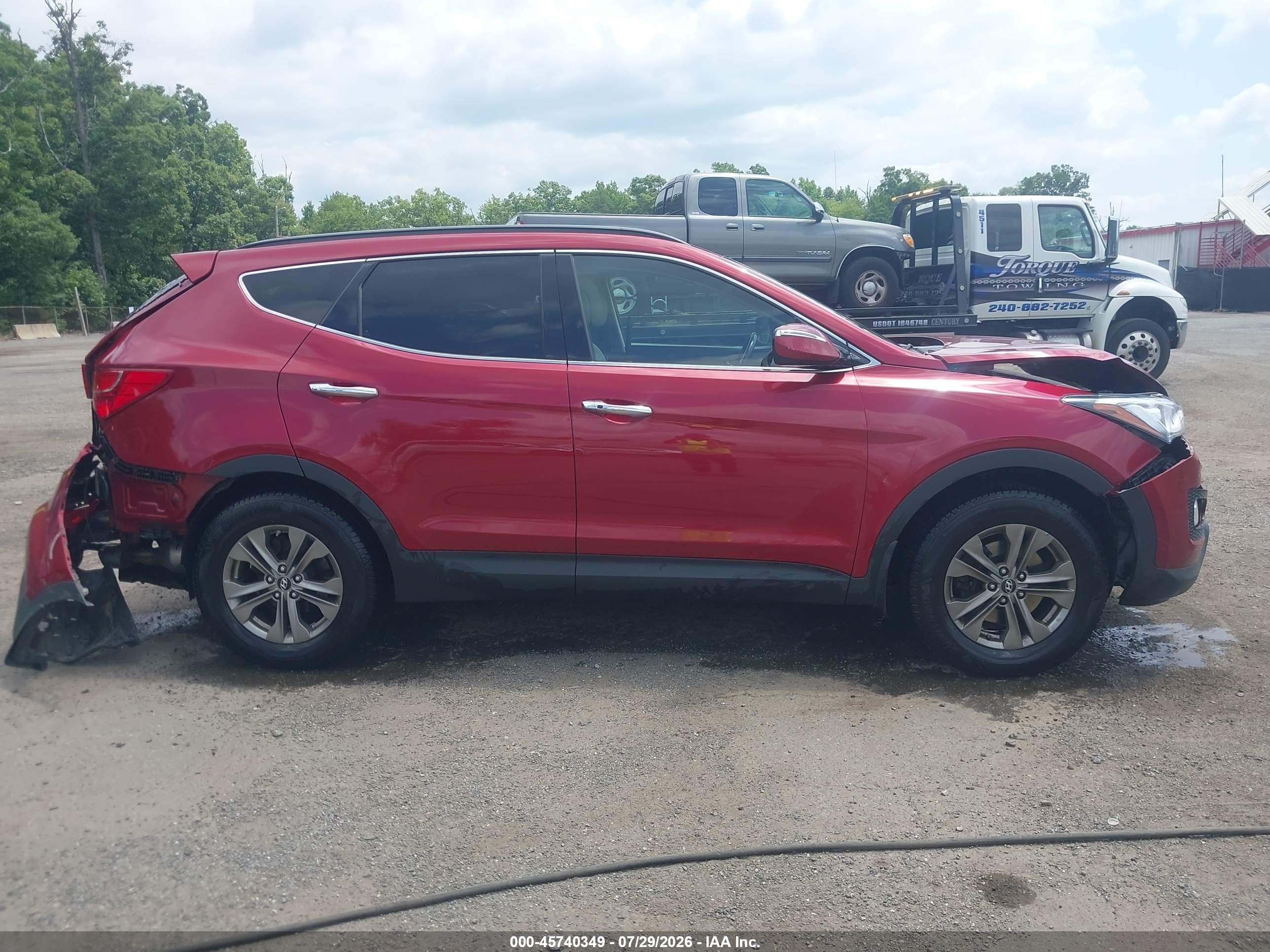 2014 Hyundai Santa Fe Sport 2.4l Red vin: 5XYZUDLB6EG137168