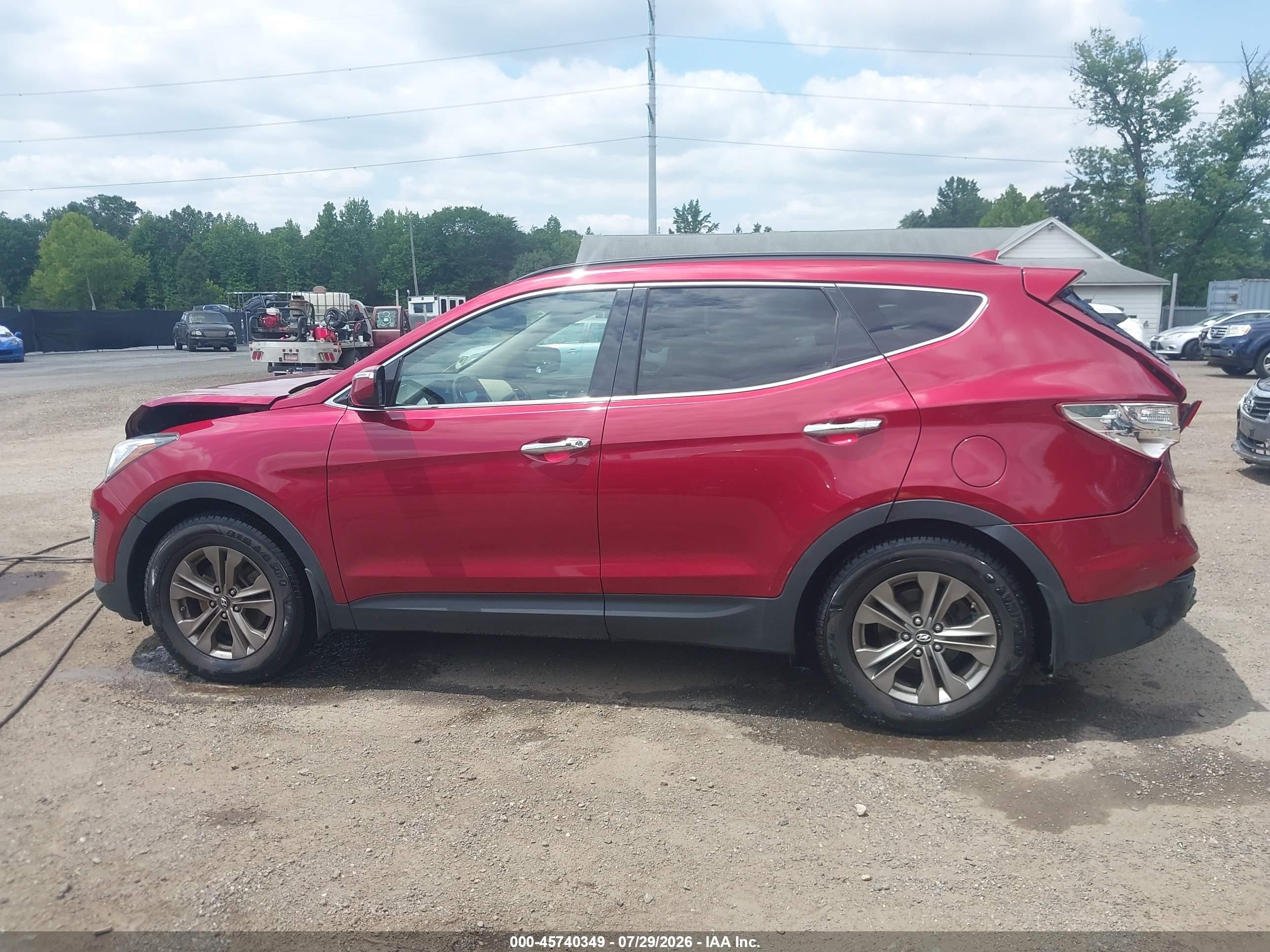2014 Hyundai Santa Fe Sport 2.4l Red vin: 5XYZUDLB6EG137168