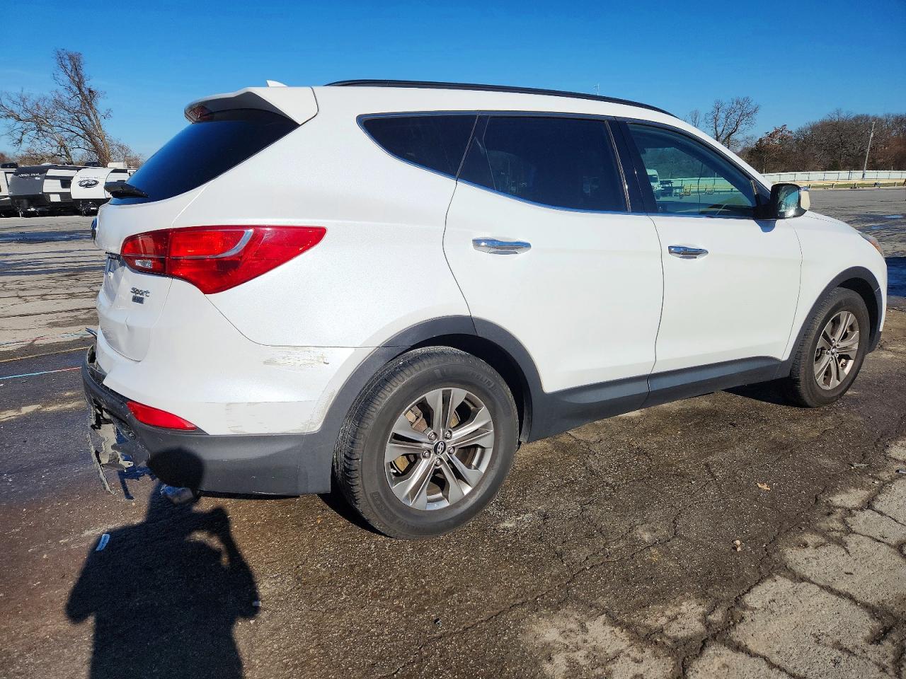 2014 Hyundai Santa Fe Sport White vin: 5XYZUDLB6EG149398