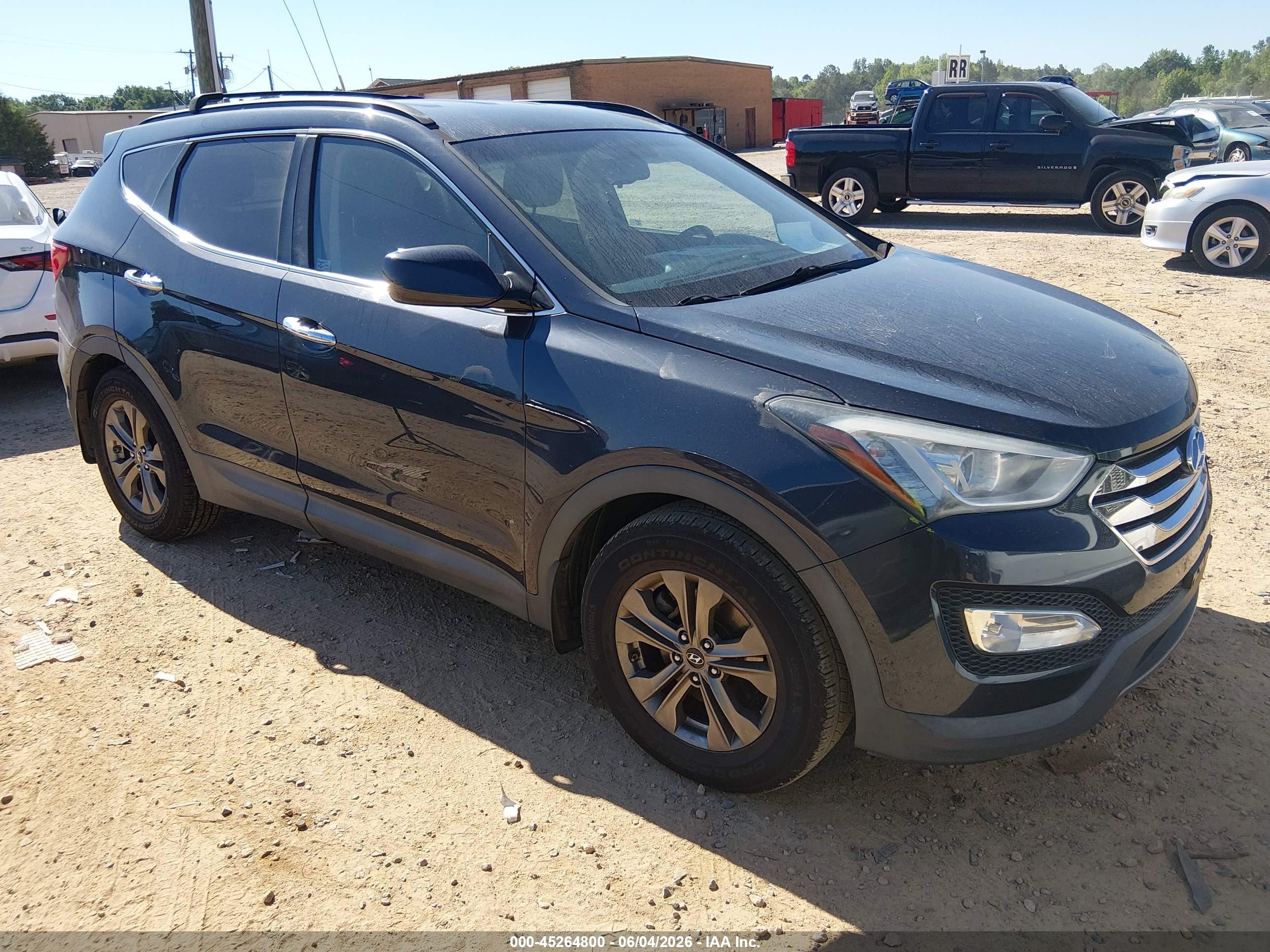 2014 Hyundai Santa Fe Sport 2.4l Black vin: 5XYZUDLB6EG156061
