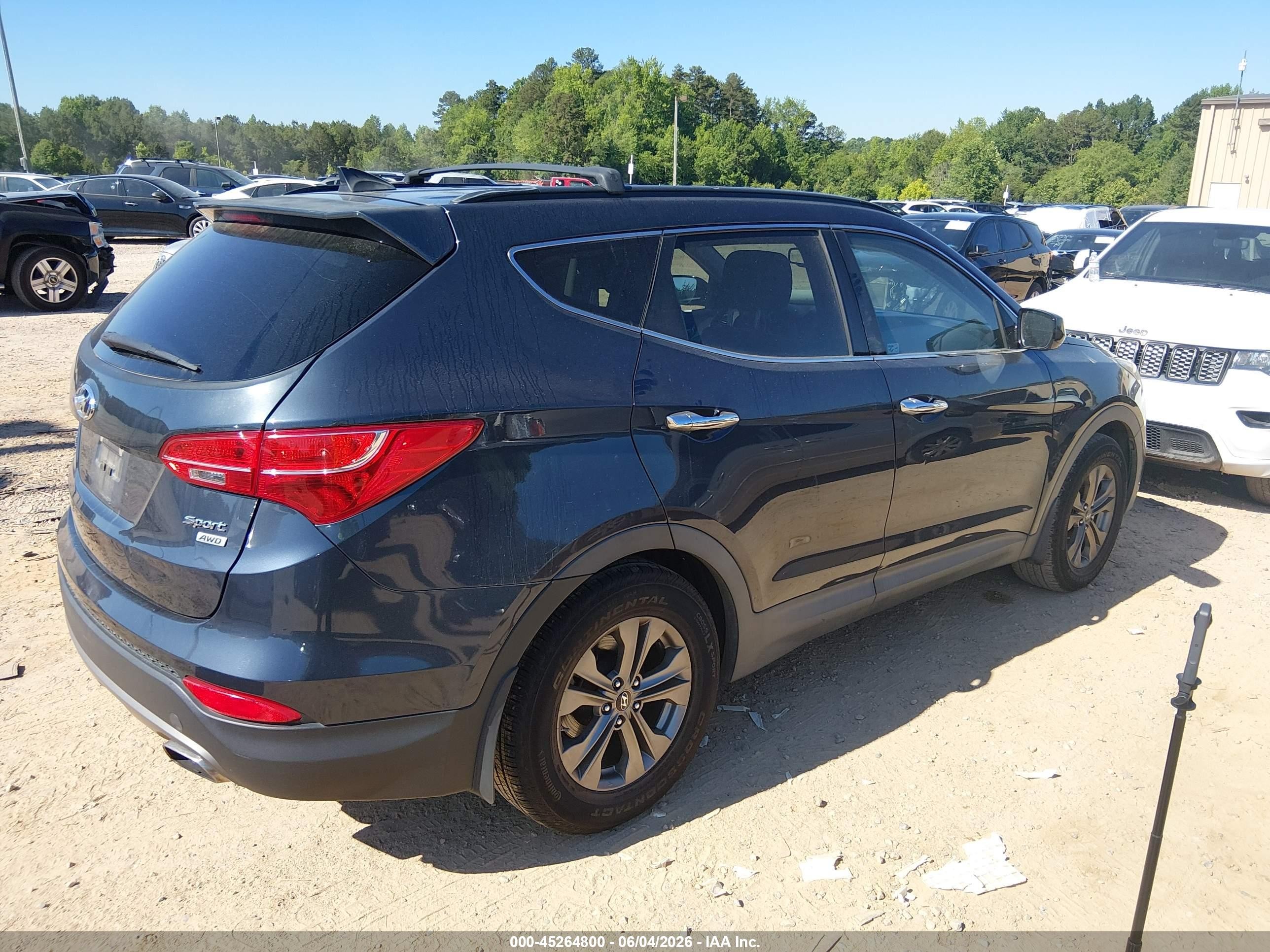 2014 Hyundai Santa Fe Sport 2.4l Black vin: 5XYZUDLB6EG156061