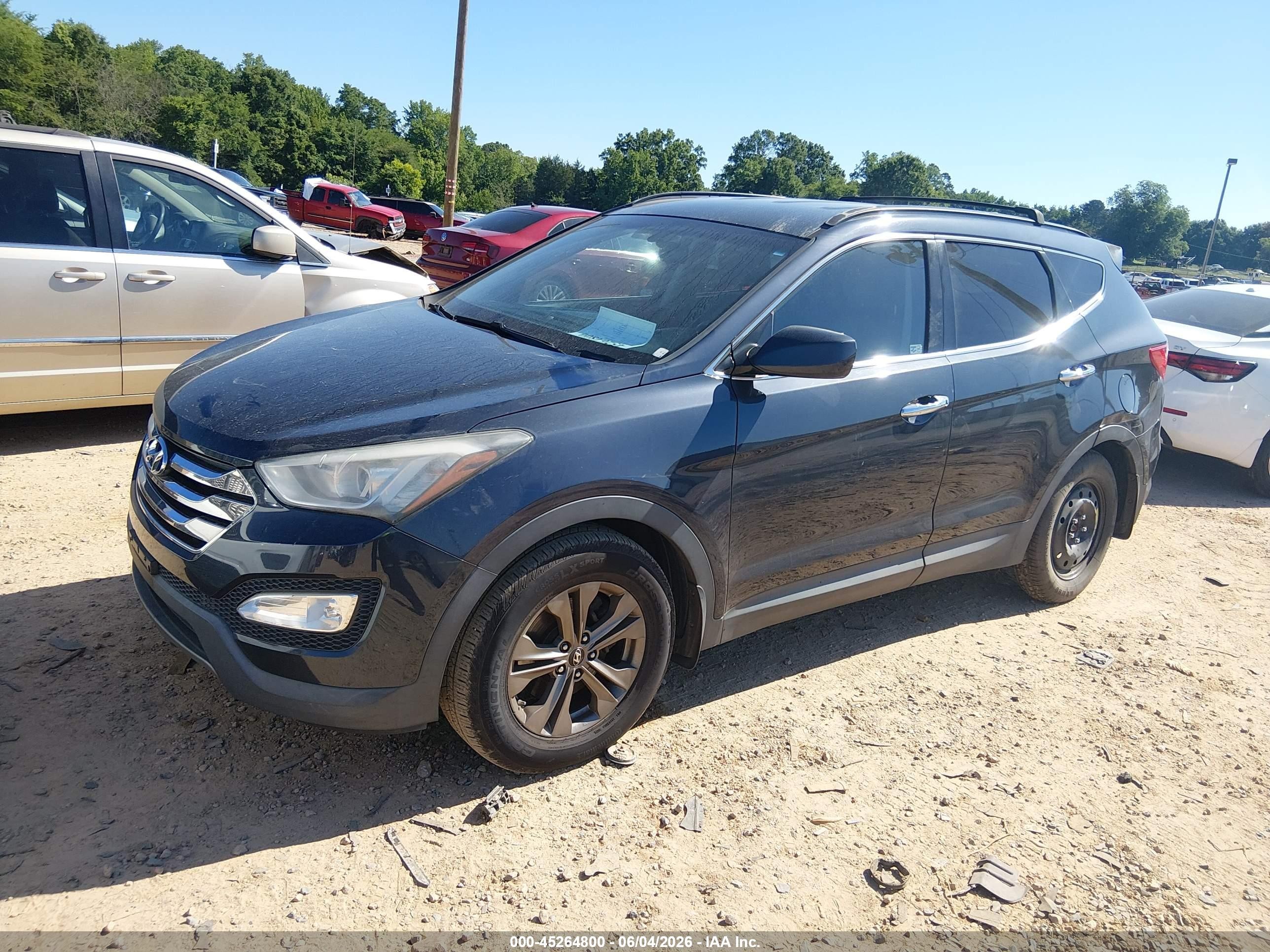 2014 Hyundai Santa Fe Sport 2.4l Black vin: 5XYZUDLB6EG156061