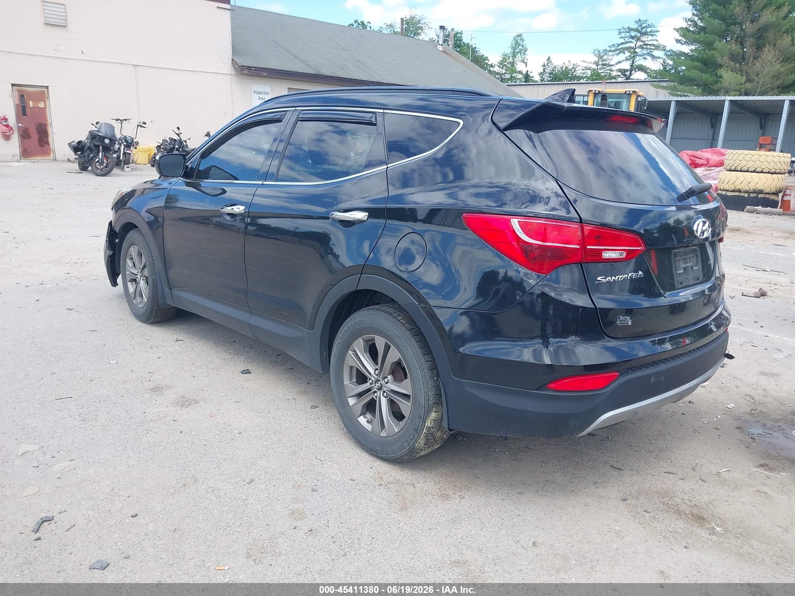 2014 Hyundai Santa Fe Sport 2.4l Black vin: 5XYZUDLB6EG156786