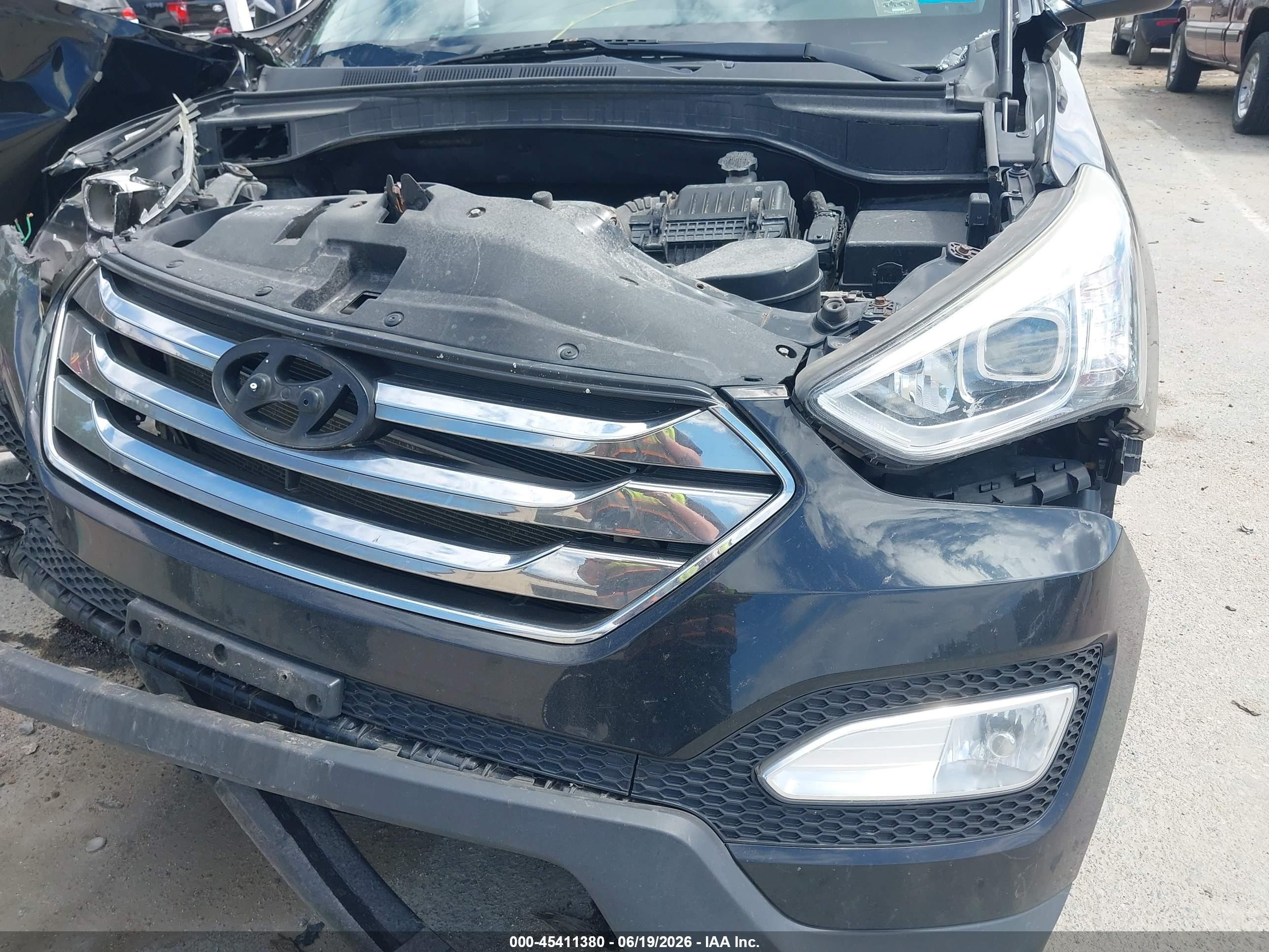 2014 Hyundai Santa Fe Sport 2.4l Black vin: 5XYZUDLB6EG156786