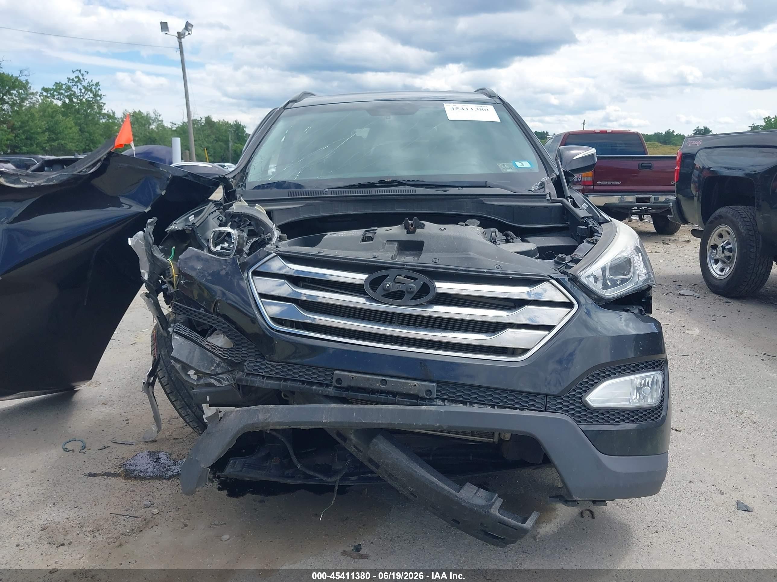 2014 Hyundai Santa Fe Sport 2.4l Black vin: 5XYZUDLB6EG156786