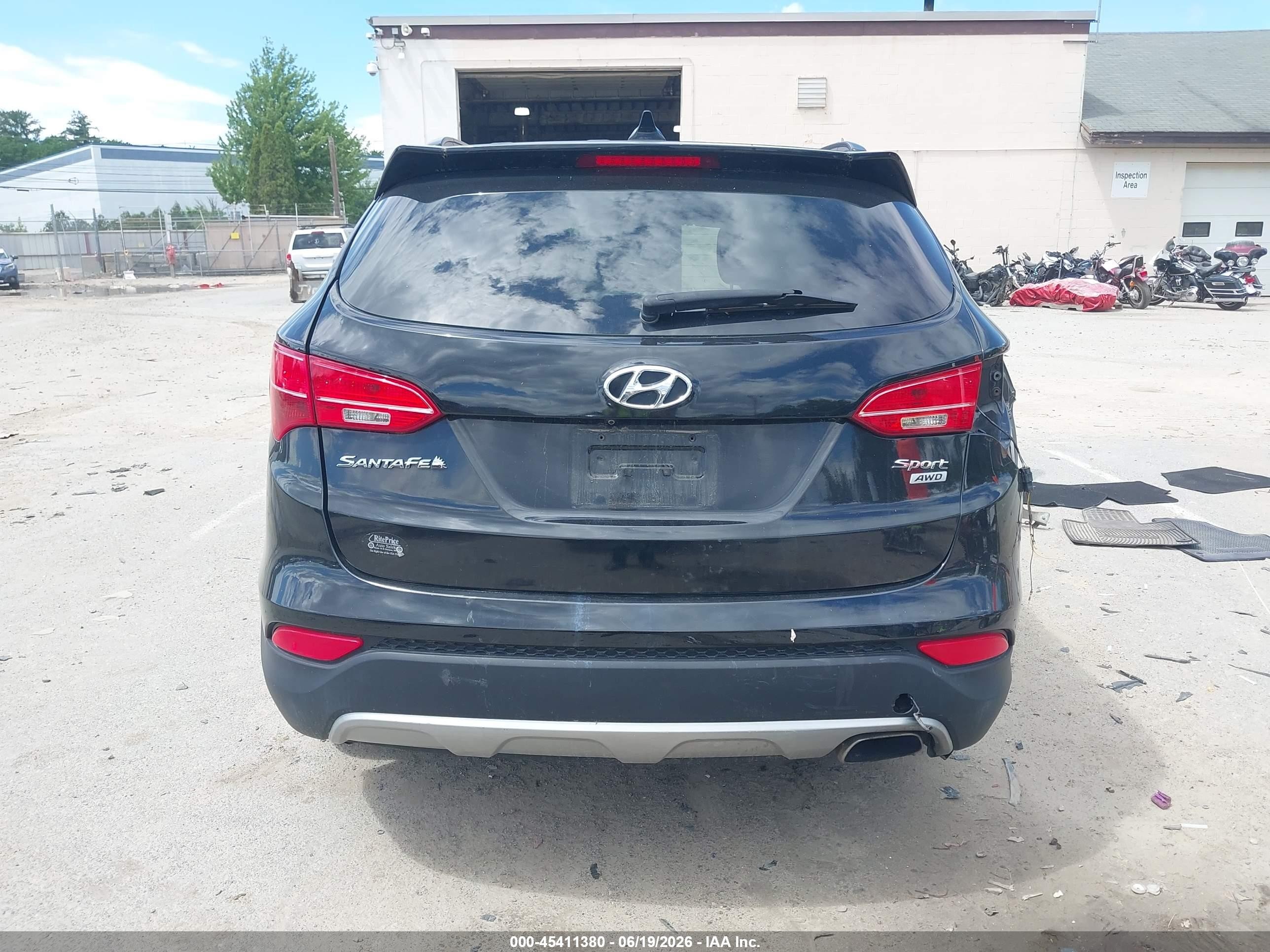 2014 Hyundai Santa Fe Sport 2.4l Black vin: 5XYZUDLB6EG156786