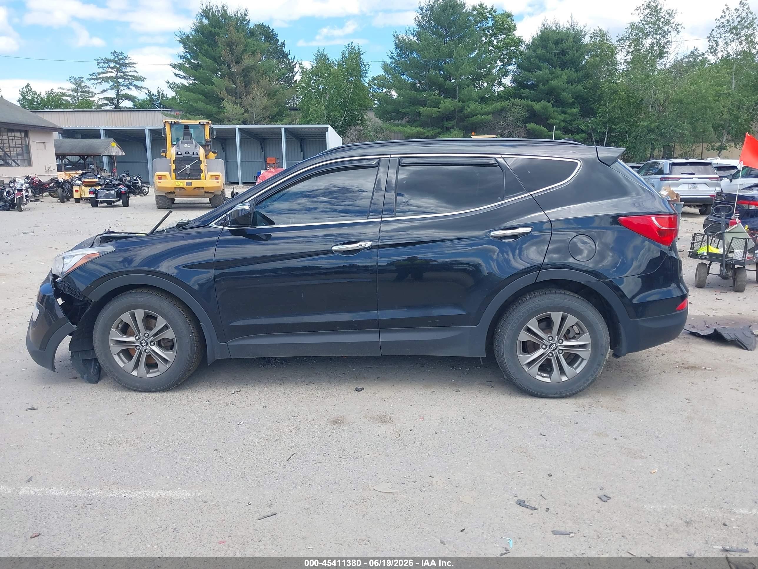 2014 Hyundai Santa Fe Sport 2.4l Black vin: 5XYZUDLB6EG156786