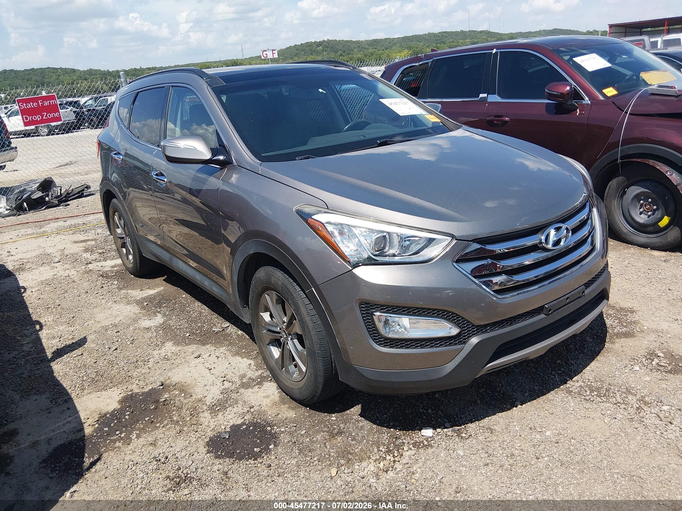2014 Hyundai Santa Fe Sport 2.4l Gray vin: 5XYZUDLB6EG211348
