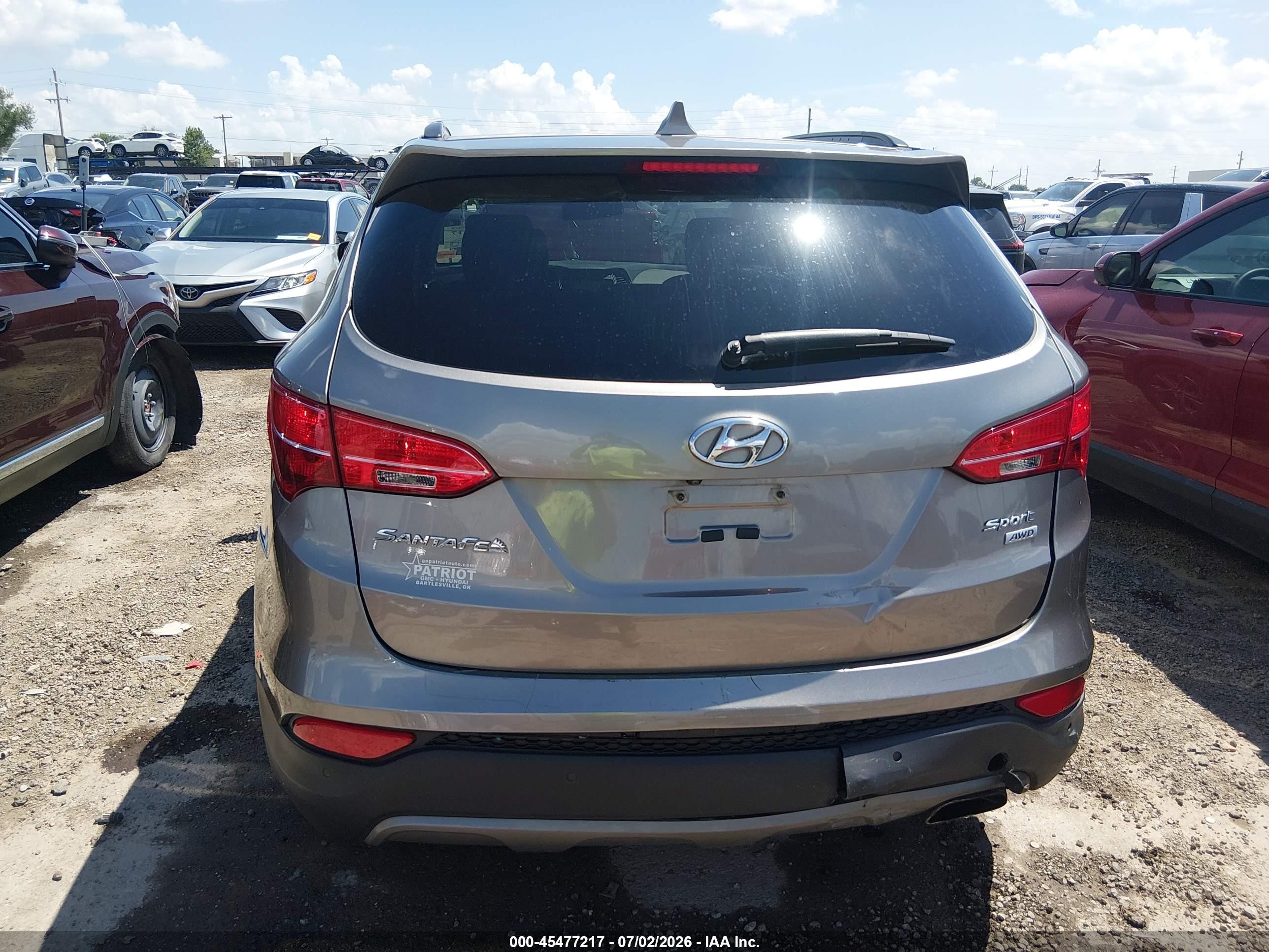 2014 Hyundai Santa Fe Sport 2.4l Gray vin: 5XYZUDLB6EG211348