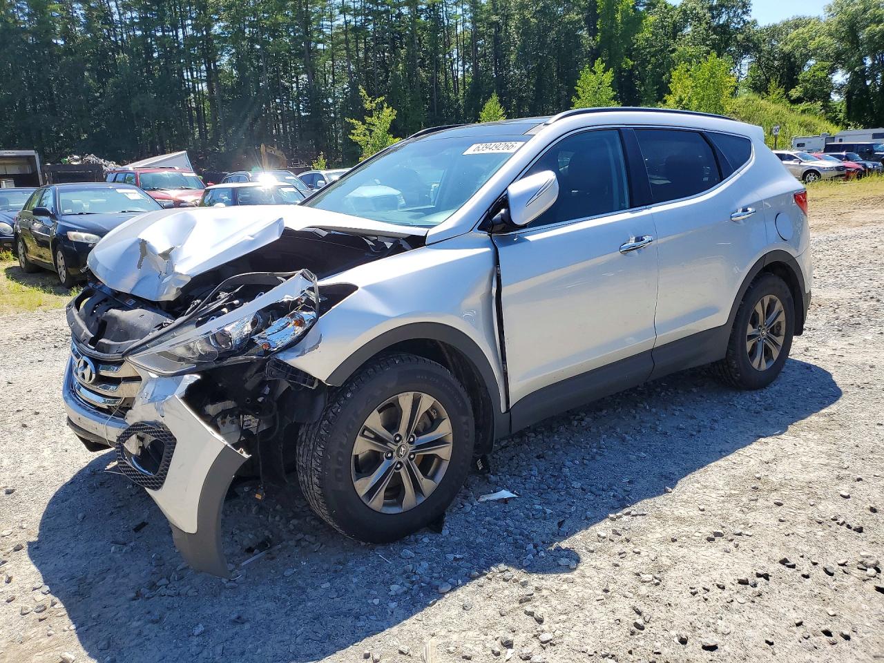 2014 Hyundai Santa Fe Sport 2.4l Silver vin: 5XYZUDLB6EG228148