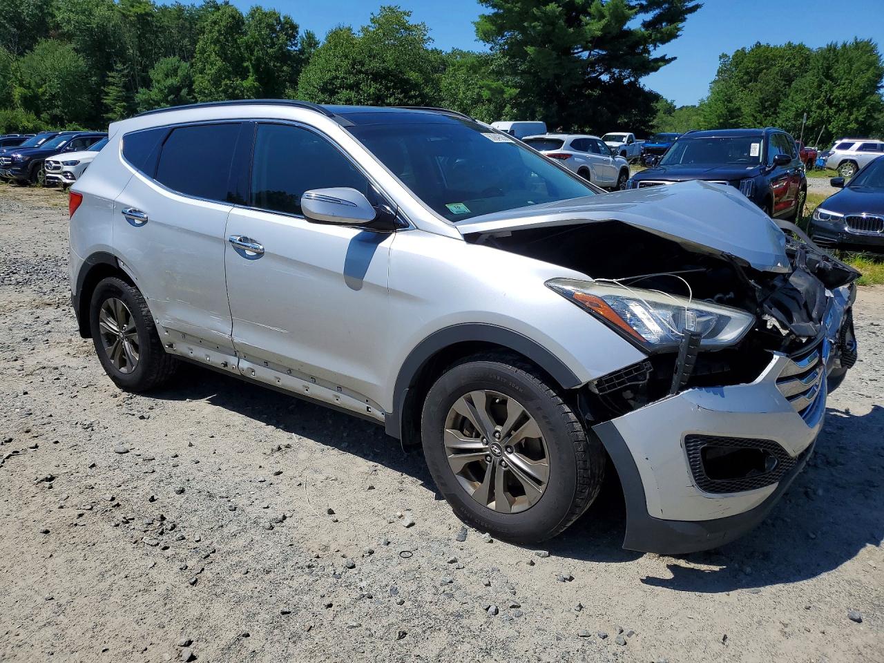 2014 Hyundai Santa Fe Sport 2.4l Silver vin: 5XYZUDLB6EG228148