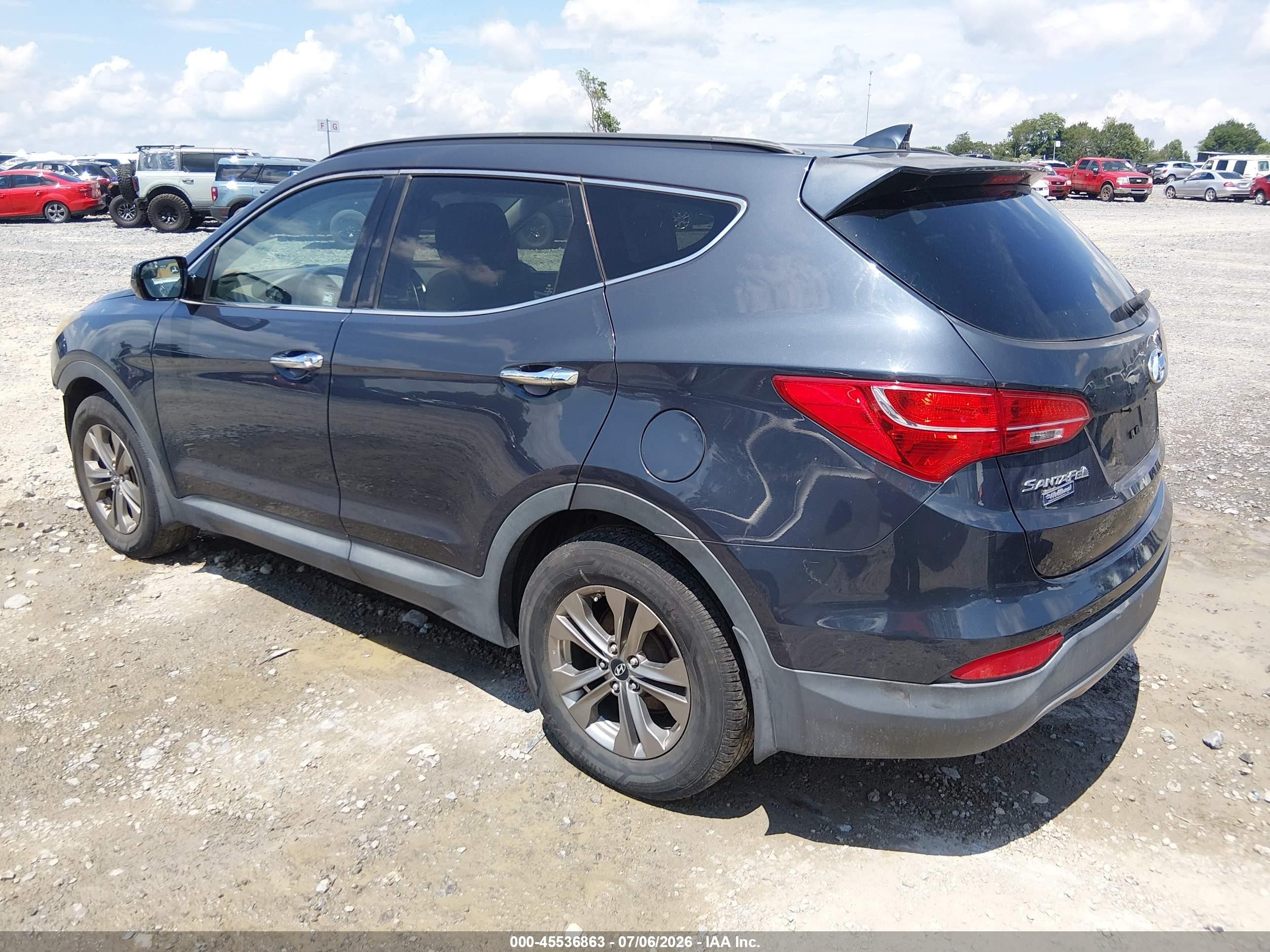 2015 Hyundai Santa Fe Sport 2.4l Black vin: 5XYZUDLB6FG248224