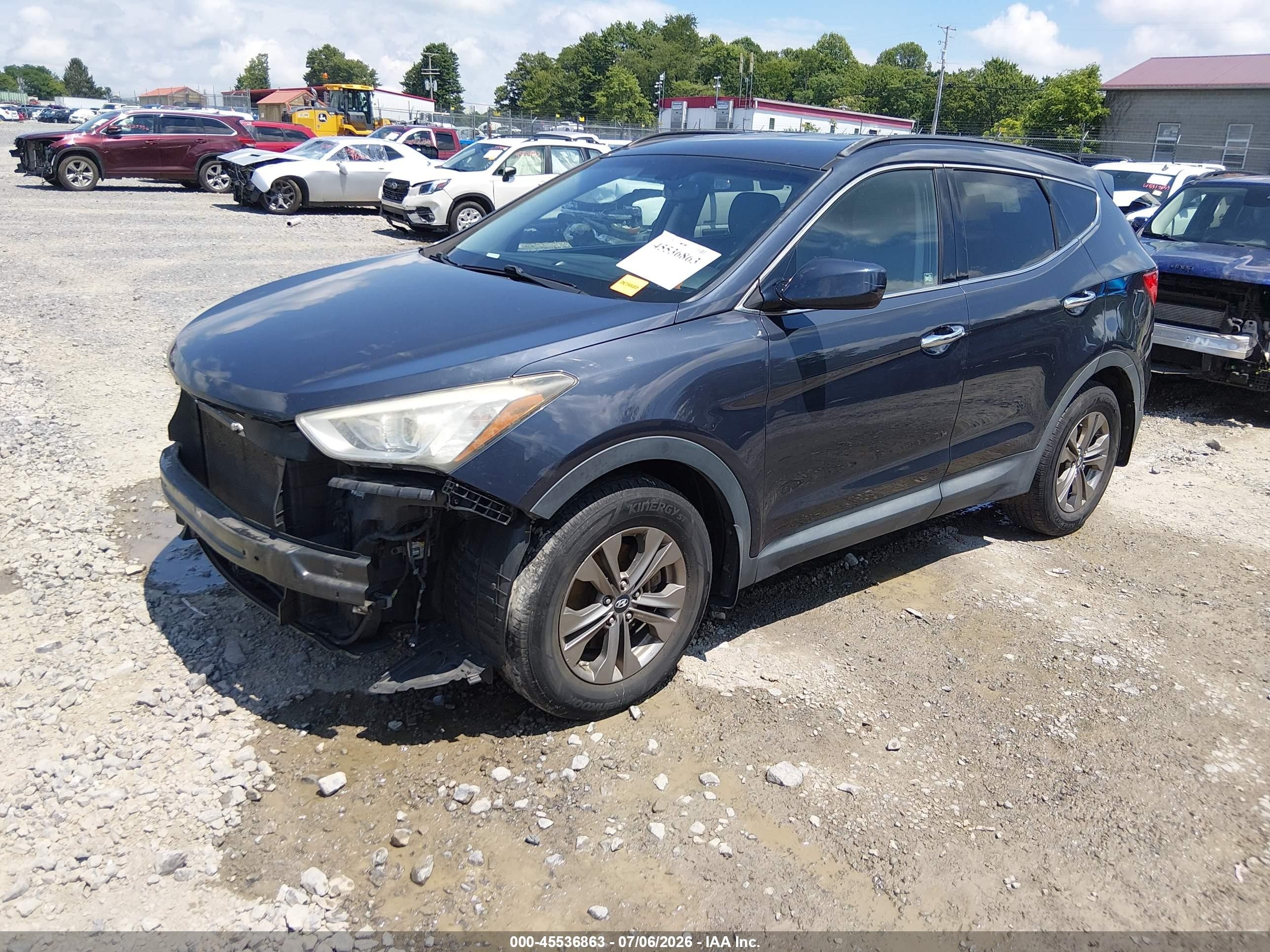 2015 Hyundai Santa Fe Sport 2.4l Black vin: 5XYZUDLB6FG248224