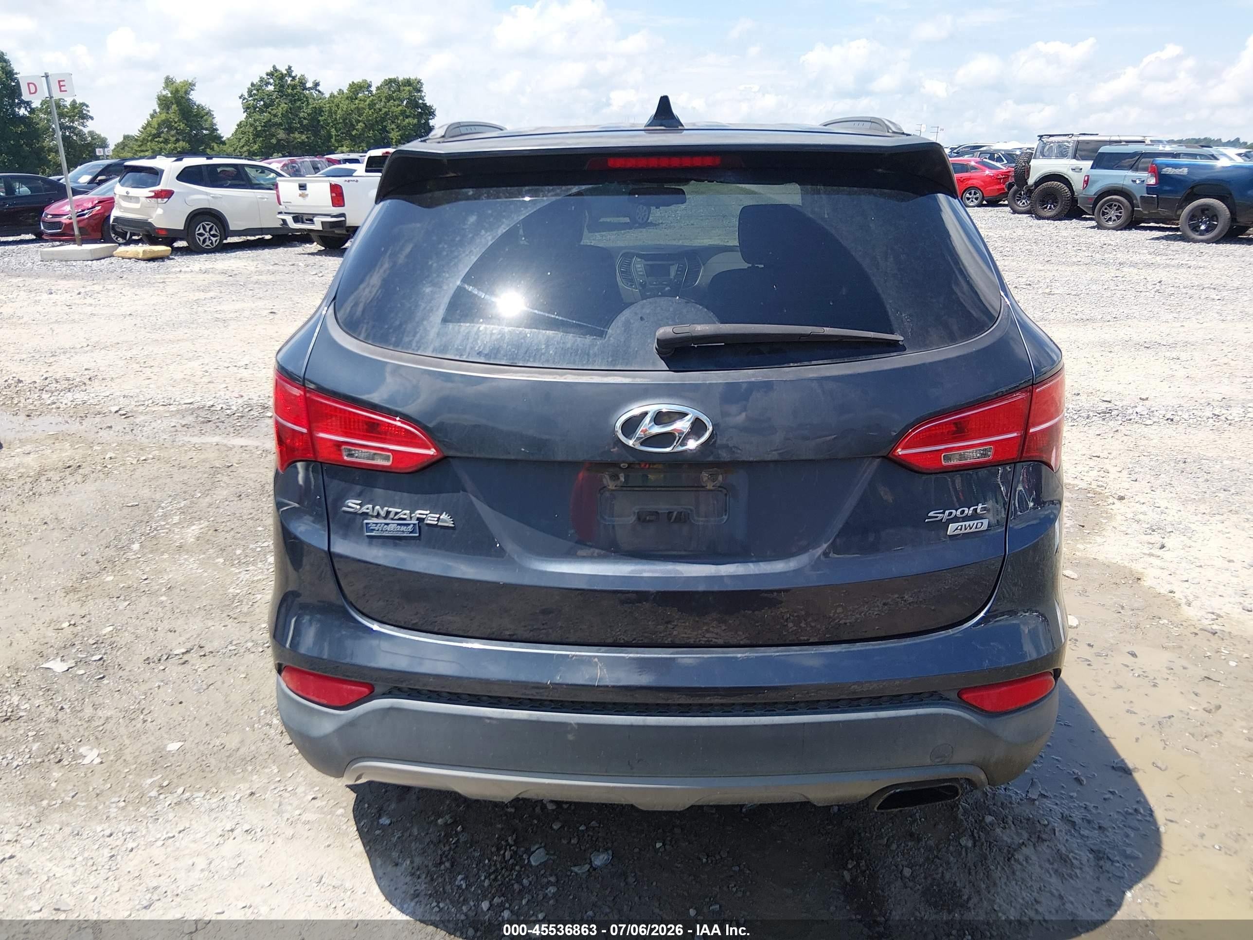 2015 Hyundai Santa Fe Sport 2.4l Black vin: 5XYZUDLB6FG248224