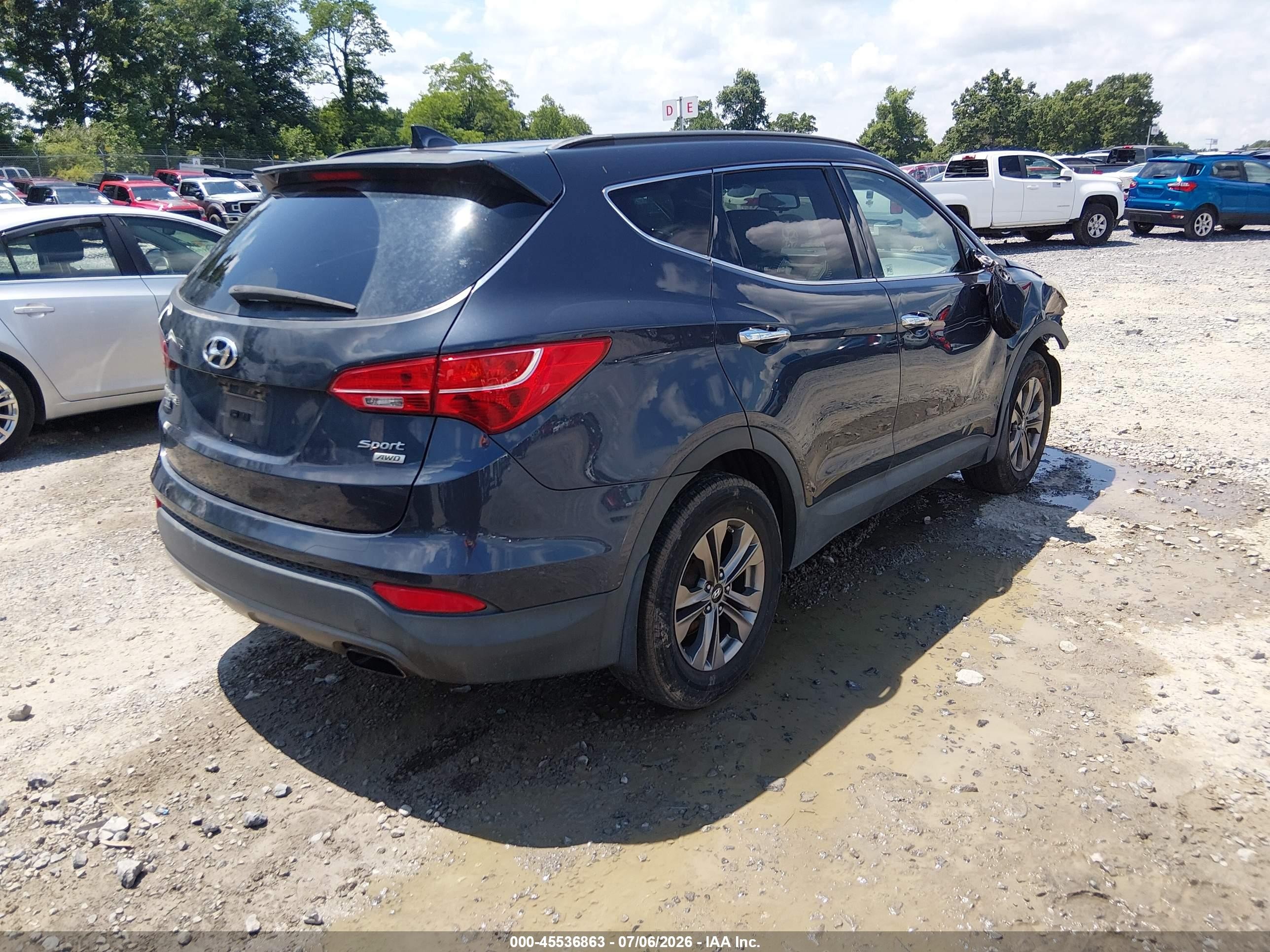 2015 Hyundai Santa Fe Sport 2.4l Black vin: 5XYZUDLB6FG248224